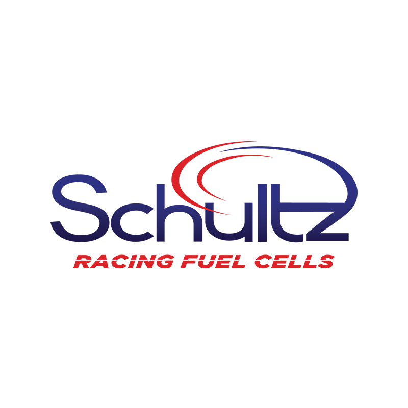 Schultz Racing Fuel Cells logo in blue and red