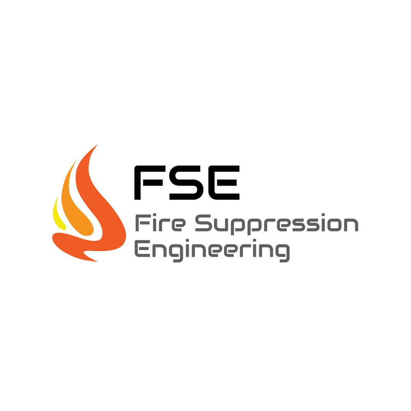 FSE Fire Suppression Engineering logo with a stylized orange and yellow flame
