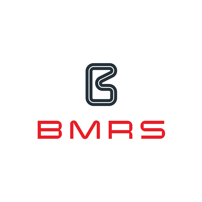 BMRS logo featuring a stylized outlined emblem above red BMRS lettering