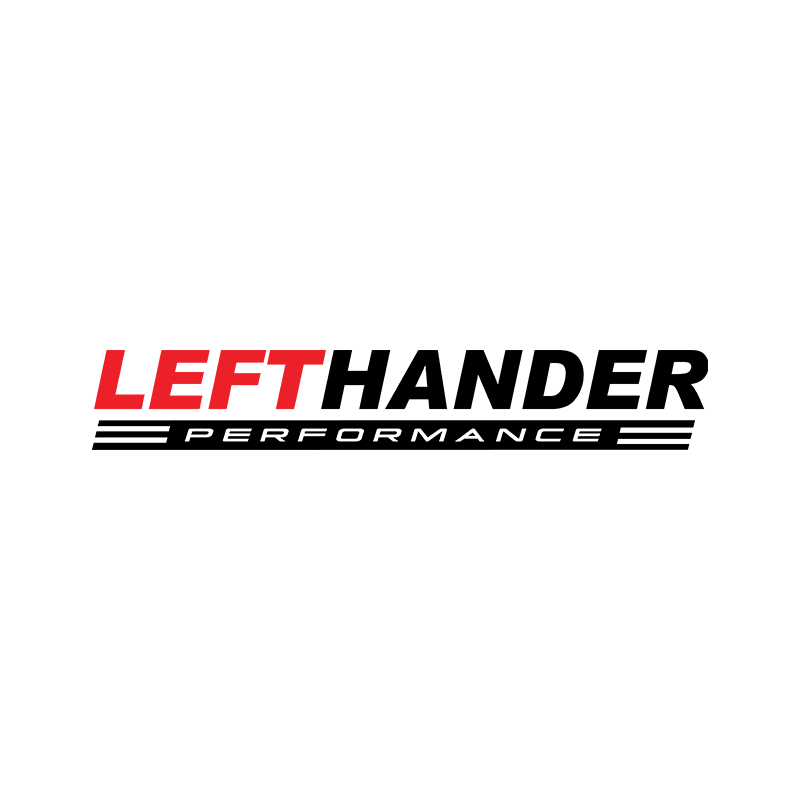 Left Hander Performance logo in red, black, and white