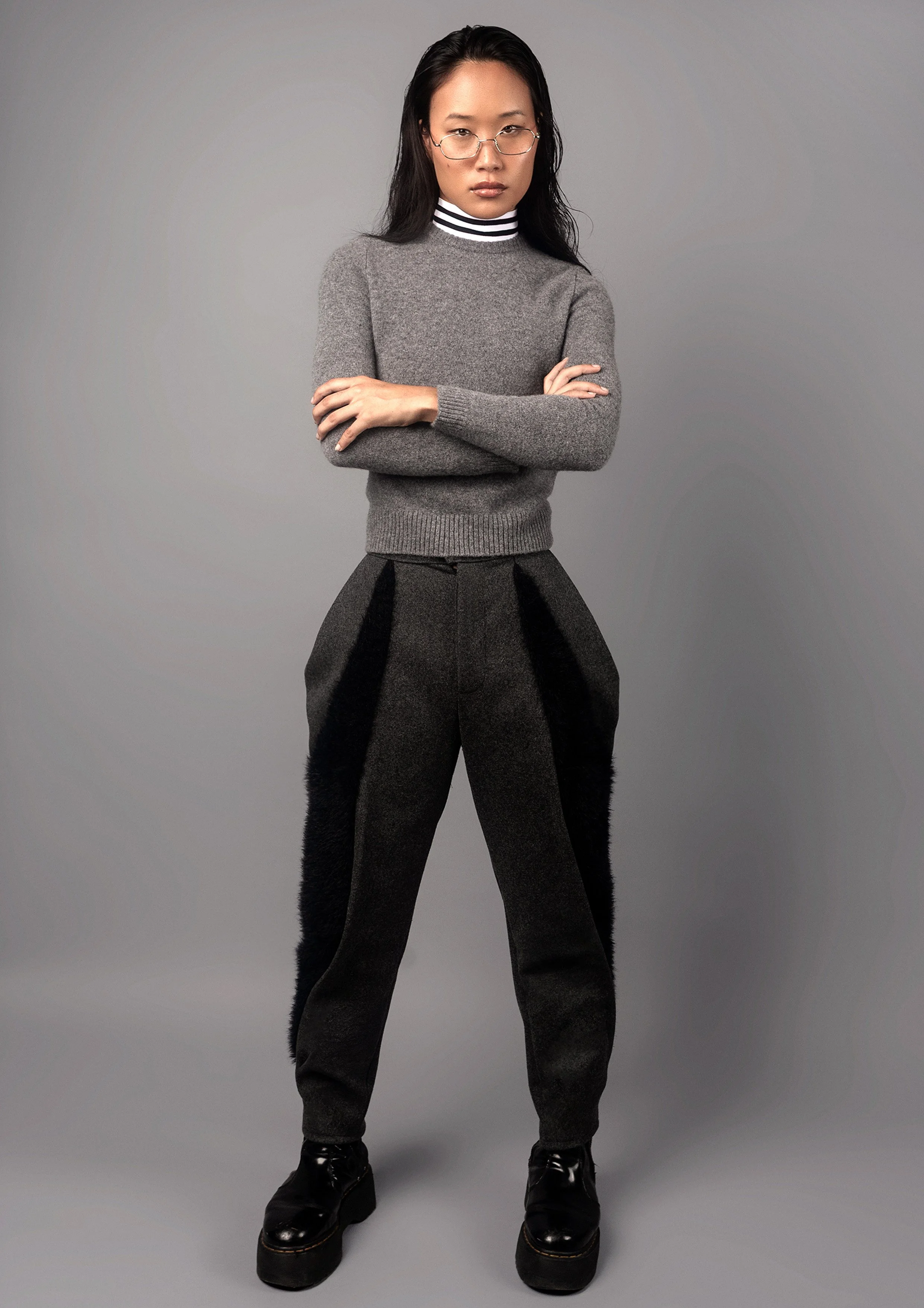 Sculptural Wool Pants