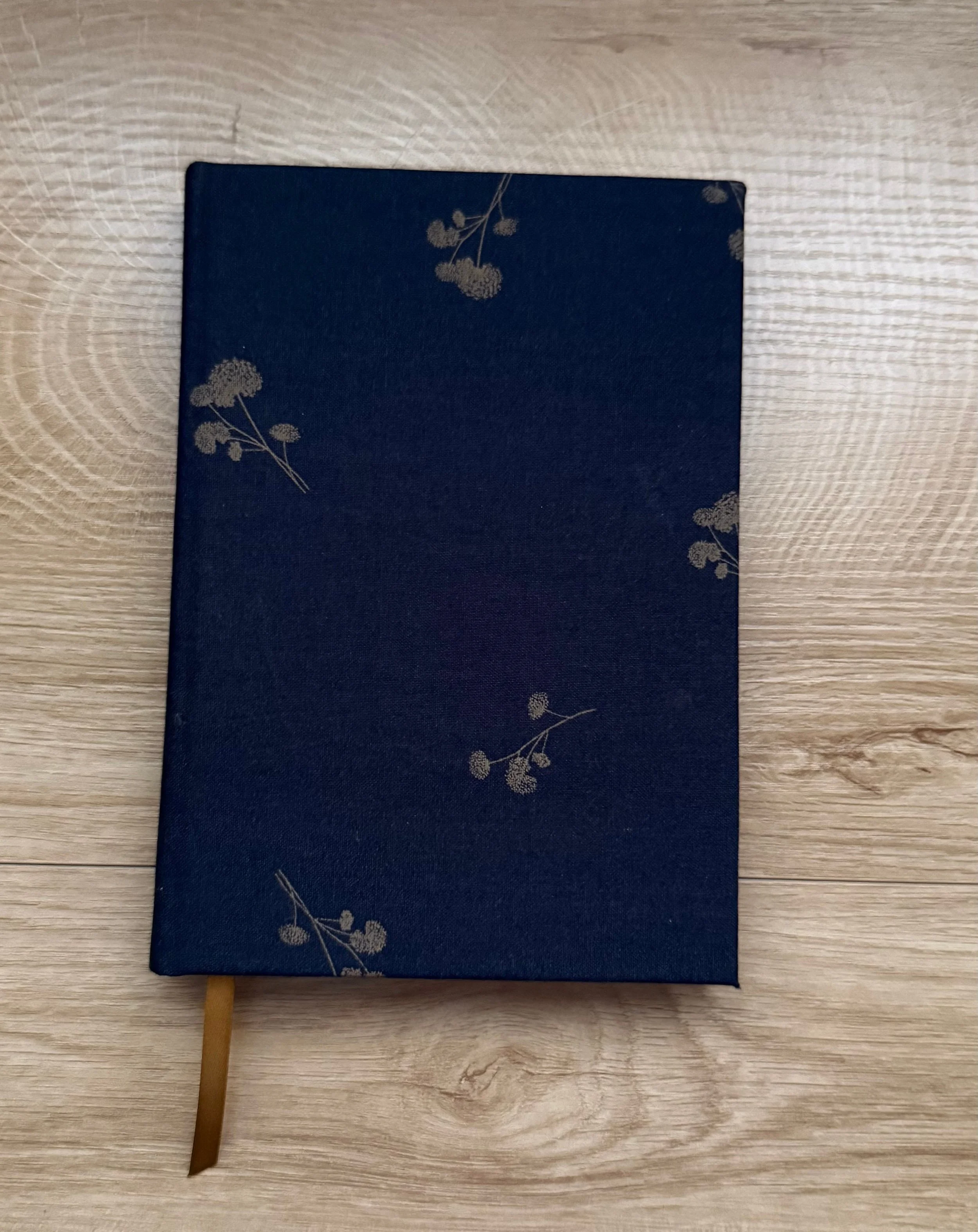 Dark Blue Floral Prayer Journal