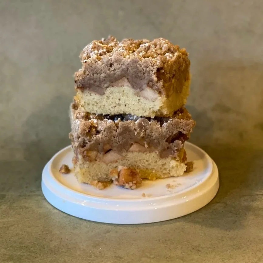 Gluten Free Apple Crumb Cake Baked by Crumbs In Common Baking Co.
