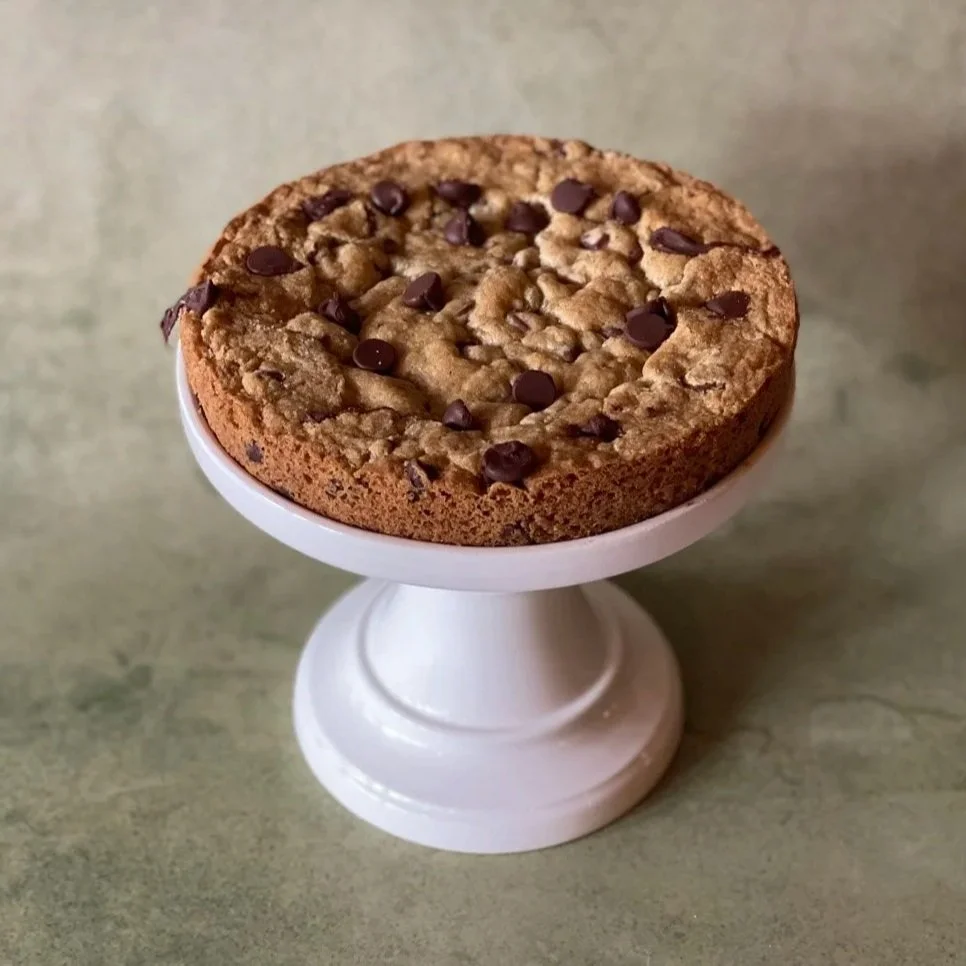Gluten Free Classic Chocolate Chip Cookie Cake from Bergen County Bakery Crumbs In Common Baking Co.
