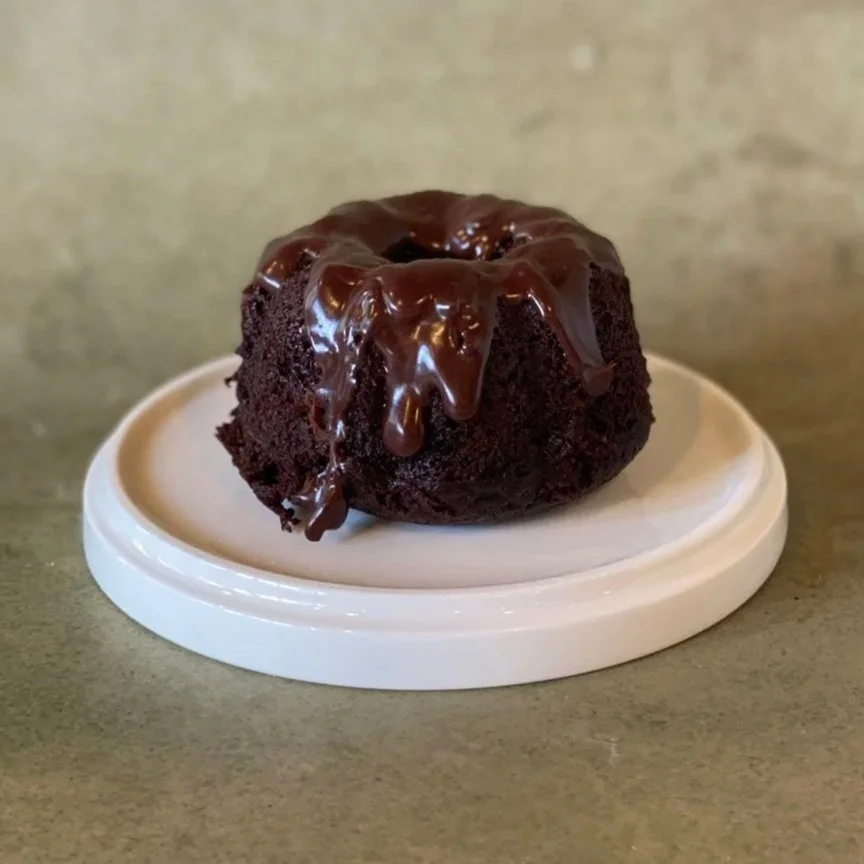 Gluten Free Double Chocolate Mini Bundt Cake from Bergen County Bakery Crumbs In Common Baking Co.