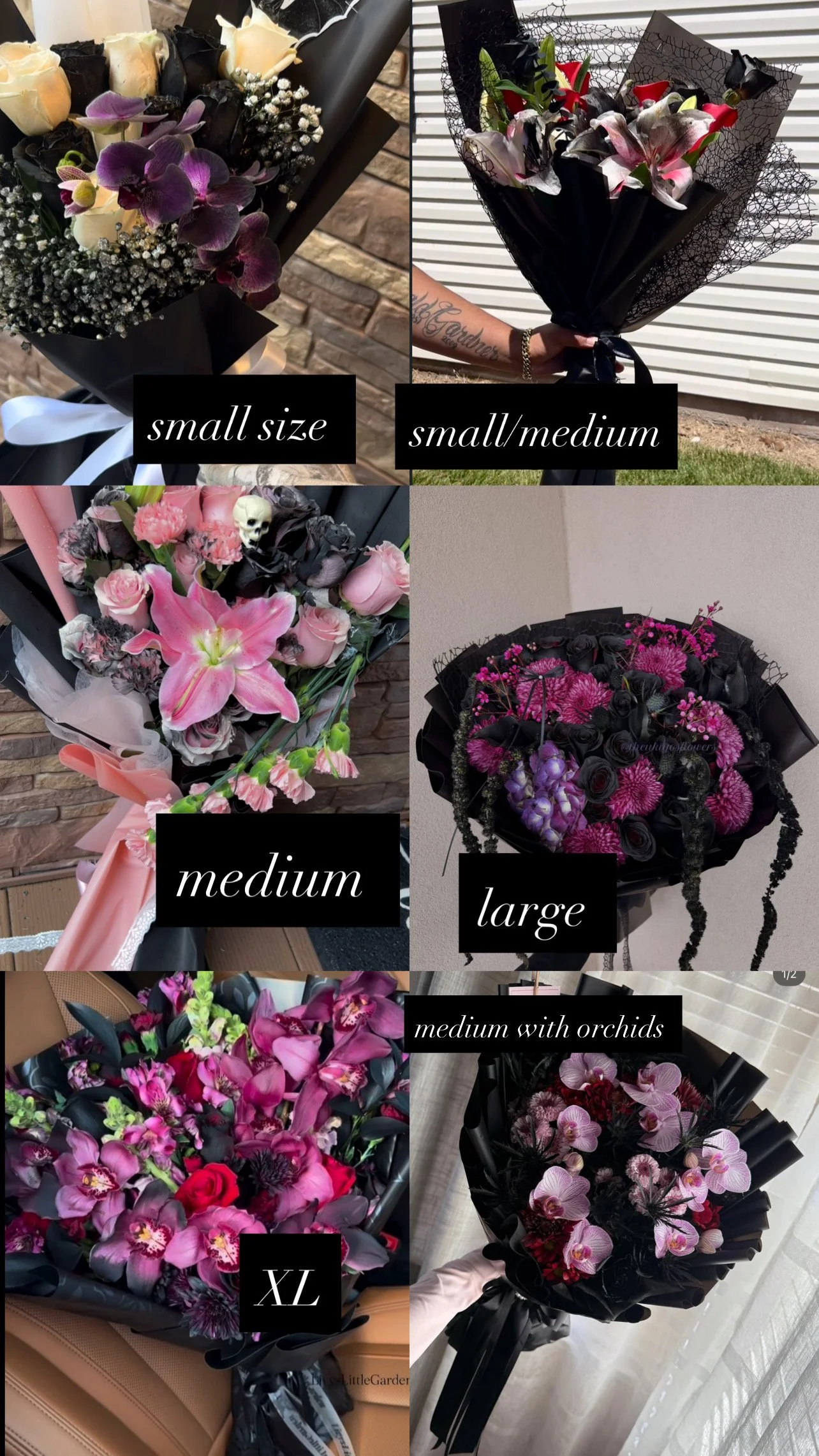 goth bouquets