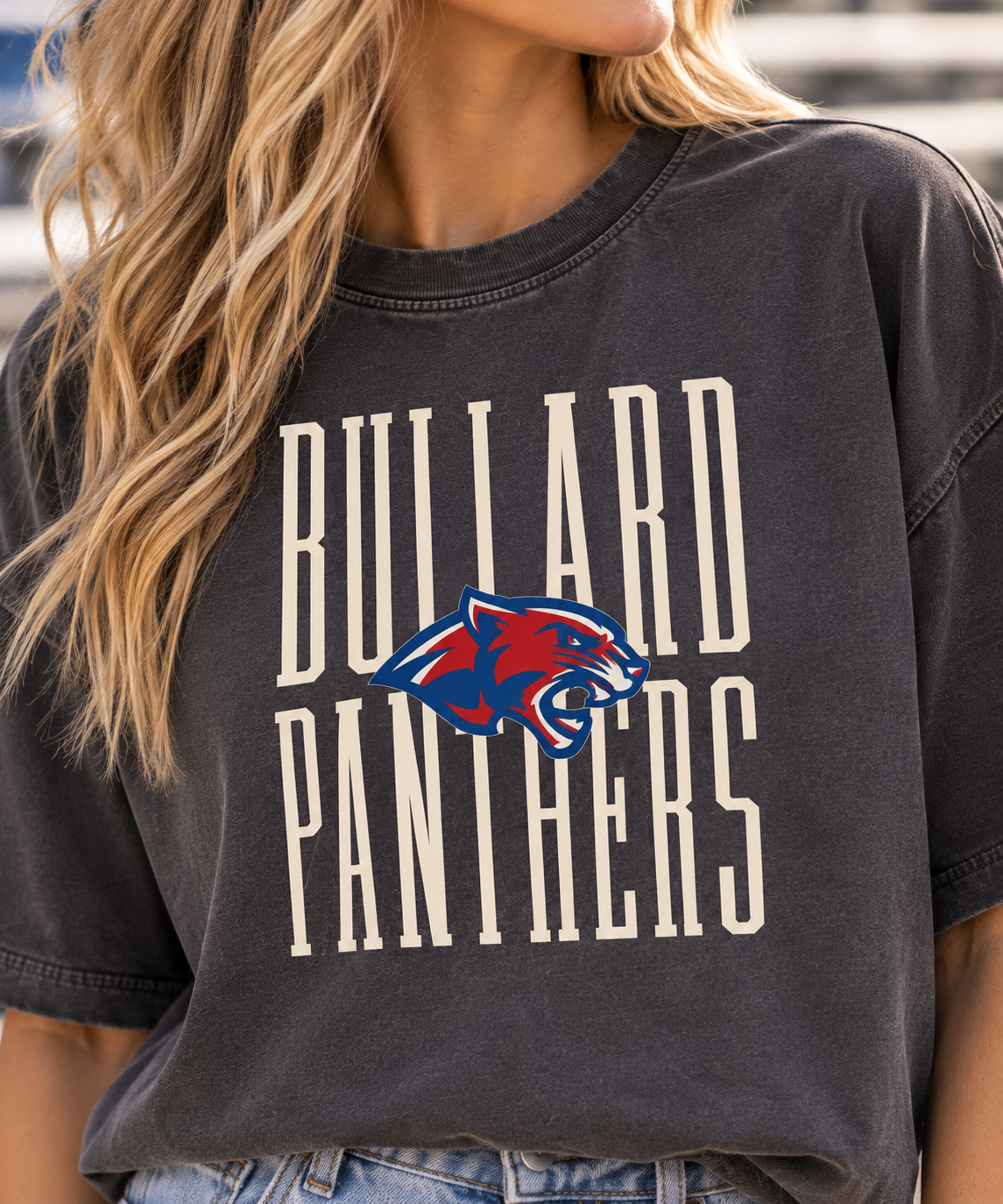 Bullard Panthers Vintage Washed Boxy Tee