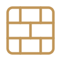 A brick wall pattern with brown bricks.