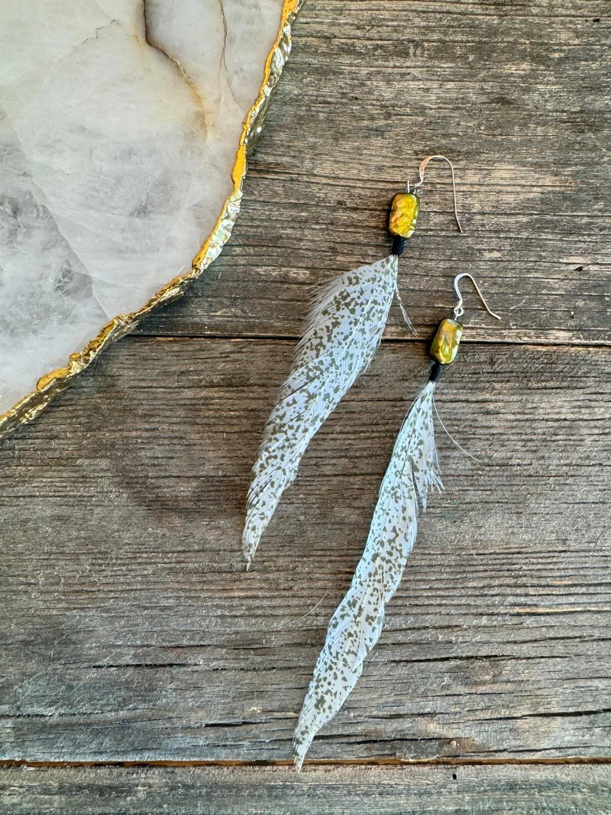 Feather Drop Earrings