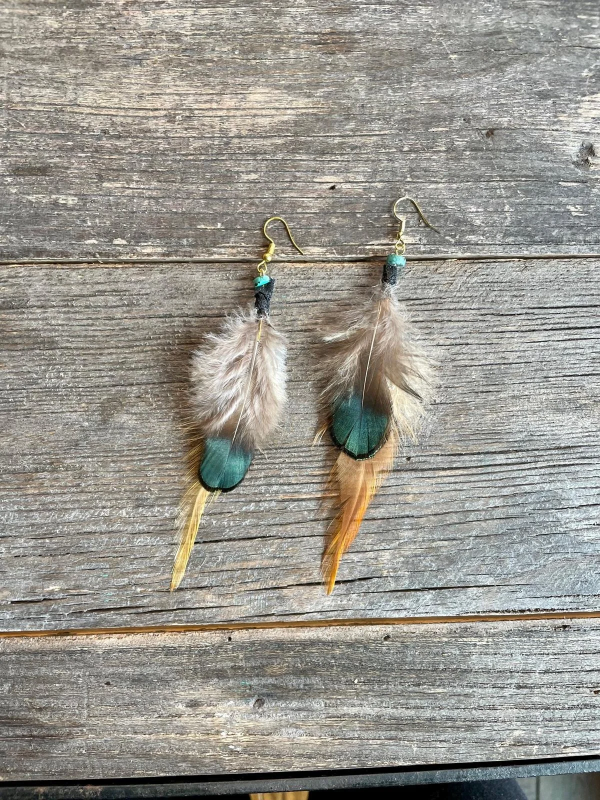 Multicolor Feather Earrings