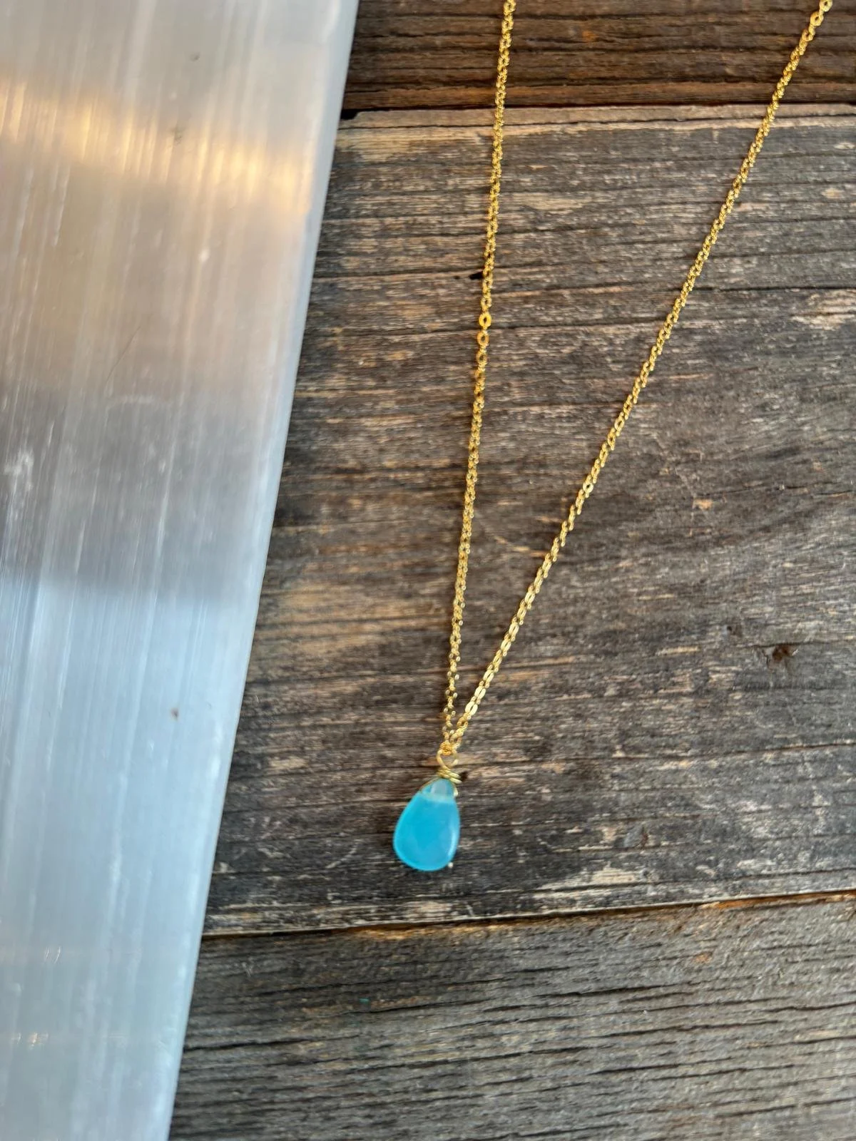 Hoop Earrings with Turquoise Drops