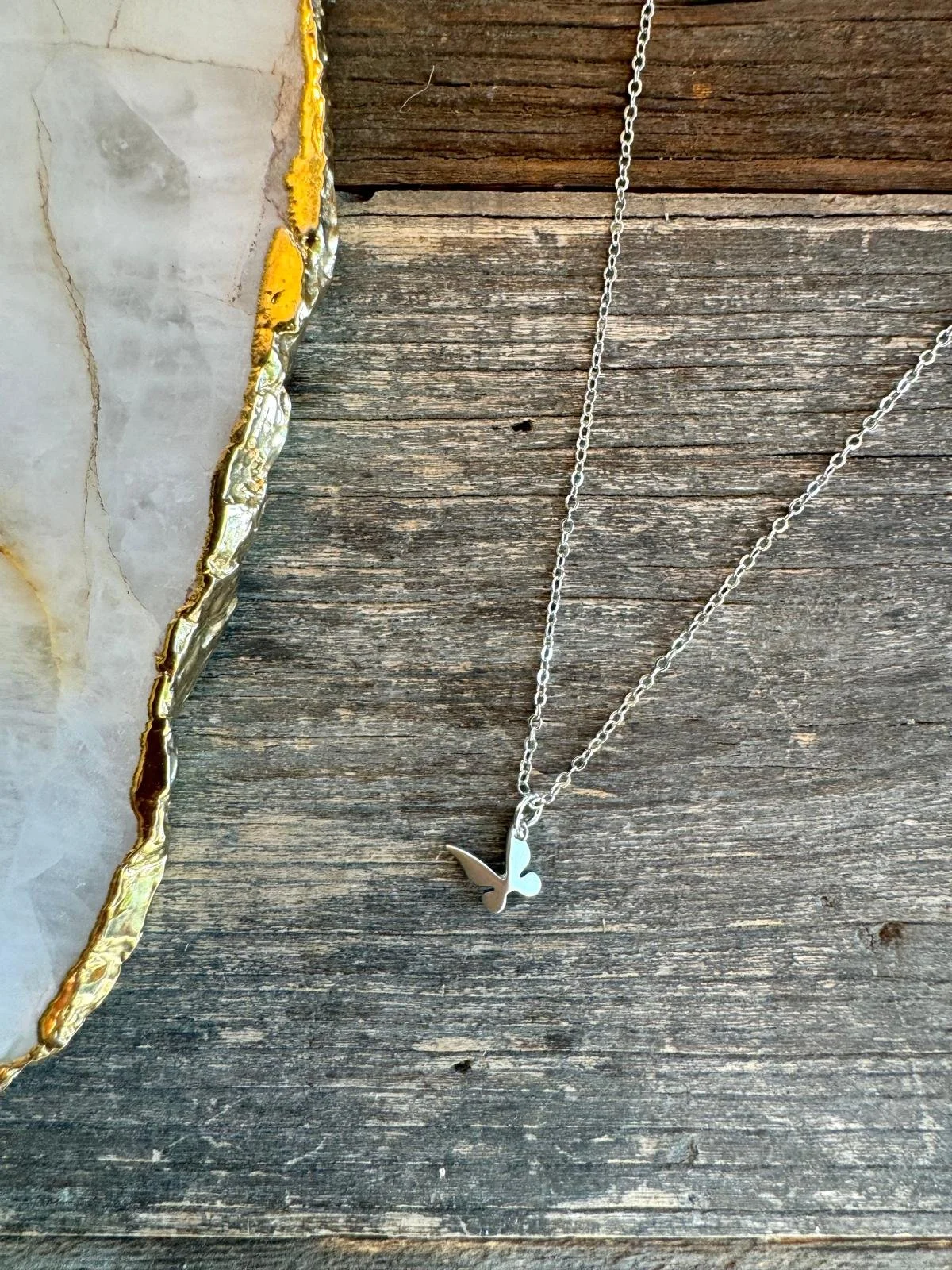 Silver Butterfly Necklace