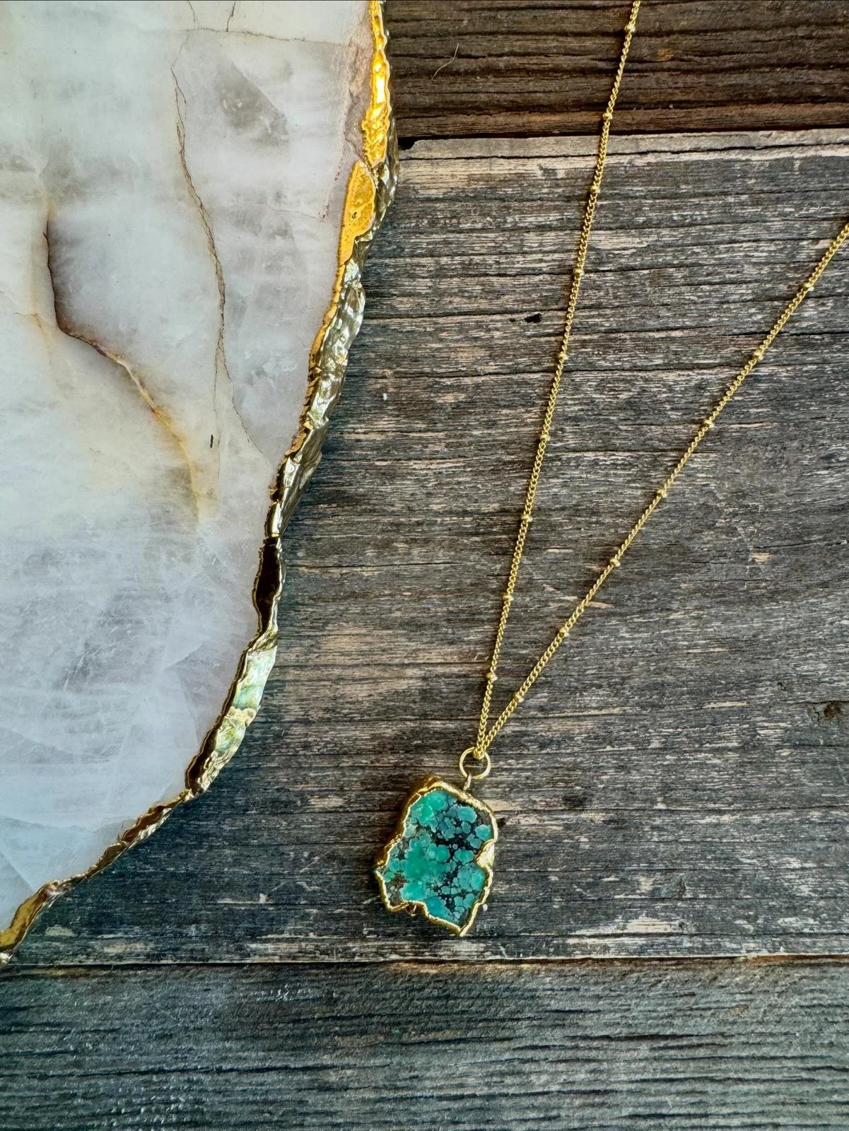 Green Clover Pendant Necklace