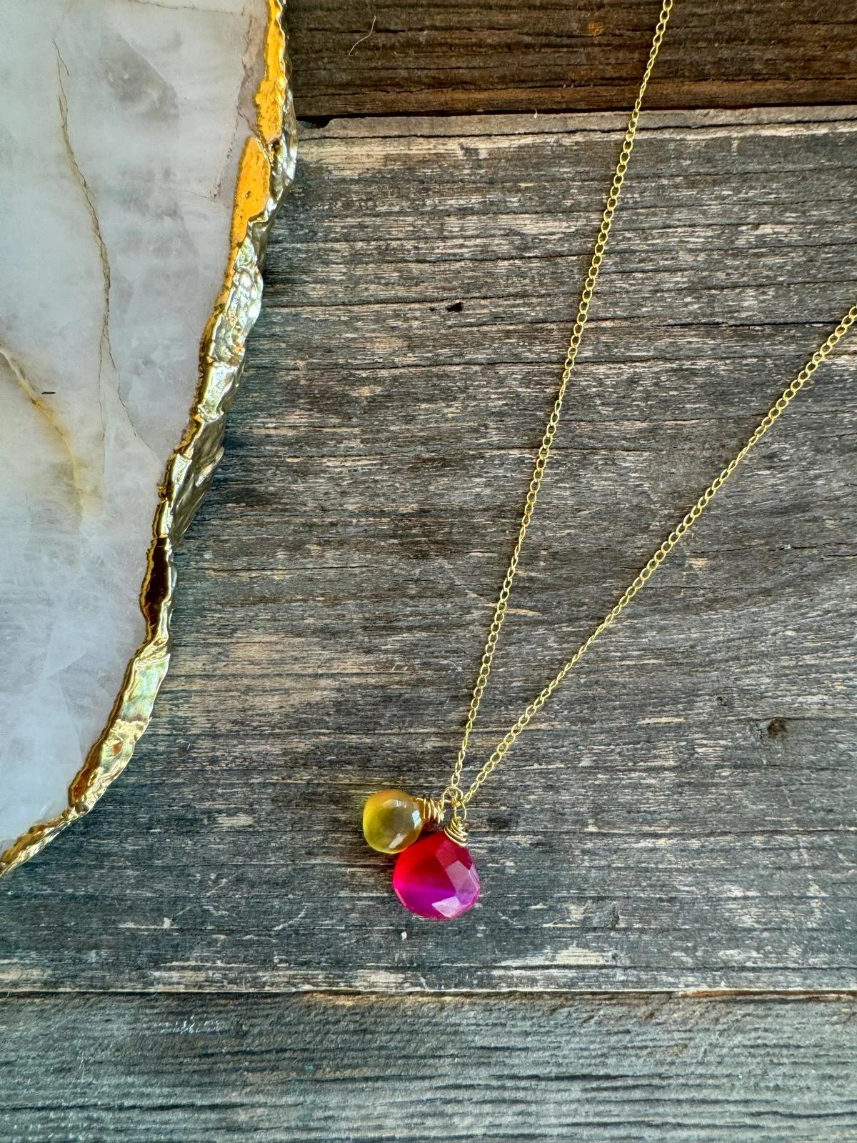 Double Stone Necklace