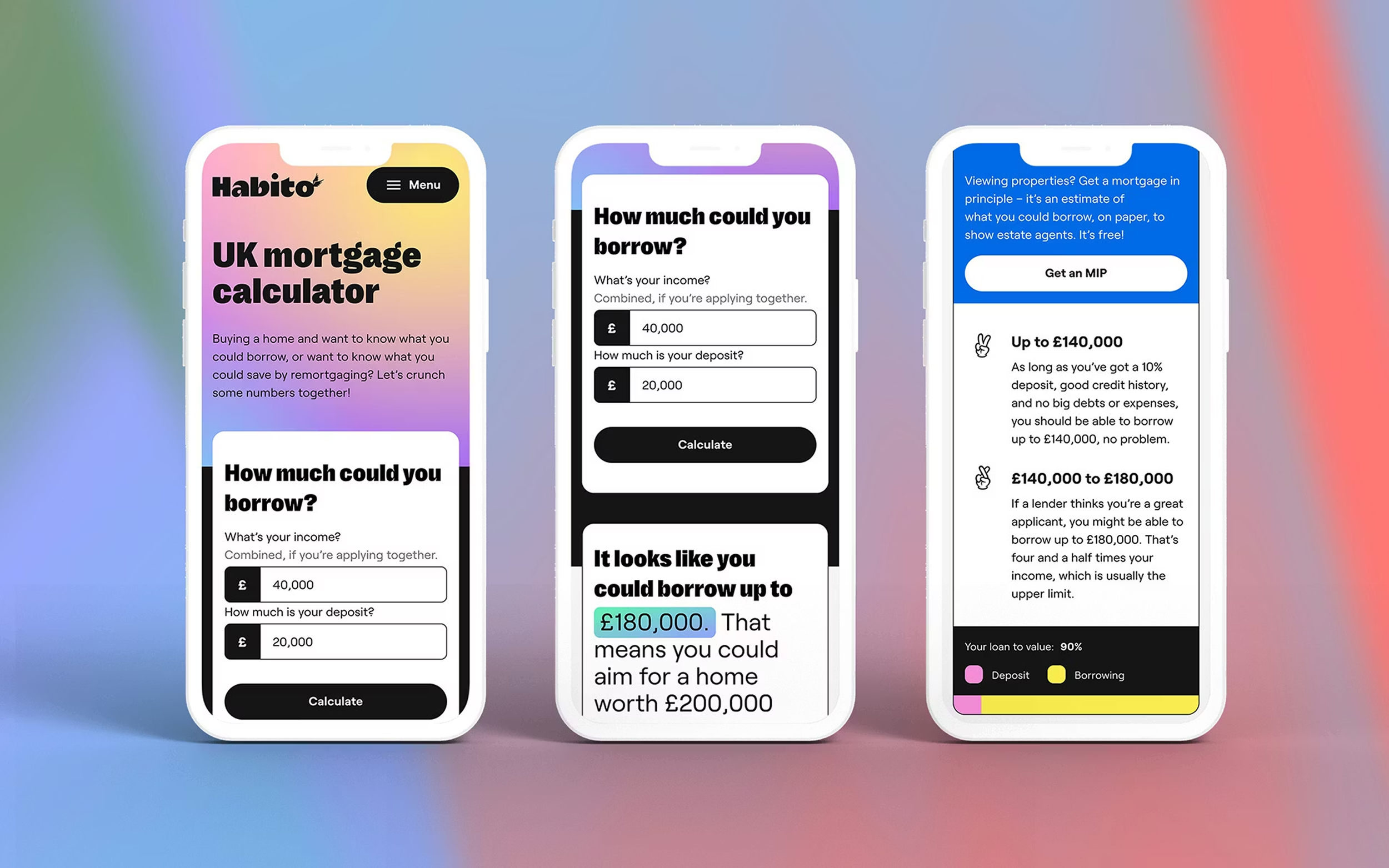 Habito was proudly web-based and our responsive design worked well across various breakpoints and devices.