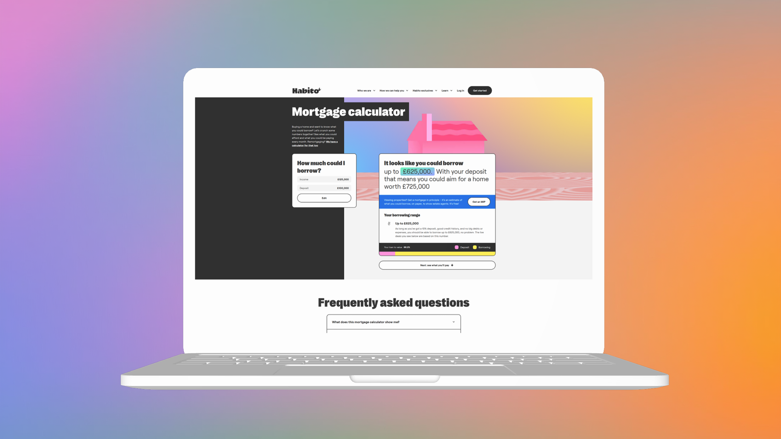 Habito's mortgage calculator is an award-winning feature that has raised the standard for similar functionality across the industry.