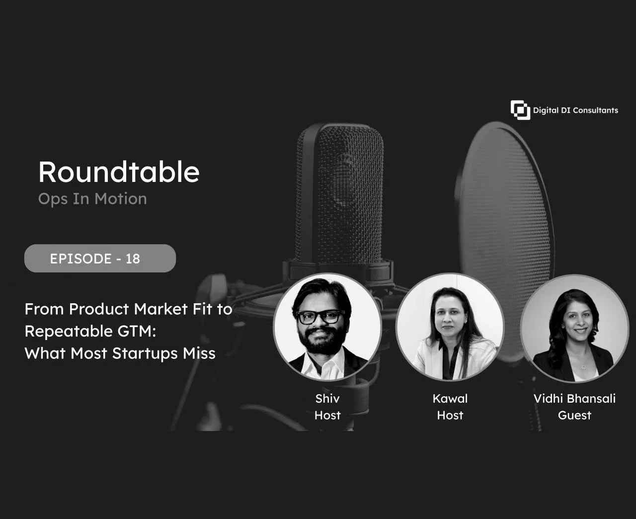 Vidhi Bhansali as a guest on Ops in Motion, episode 18 with hosts Shiv and Kawal: From Product-Market Fit to Repeatable GTM