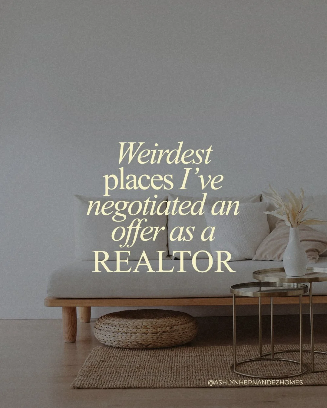 None of these are an exaggeration - I&rsquo;m committed to your transactions no matter where I am! Realtors, can you add to my list in the comments? 🤔💬