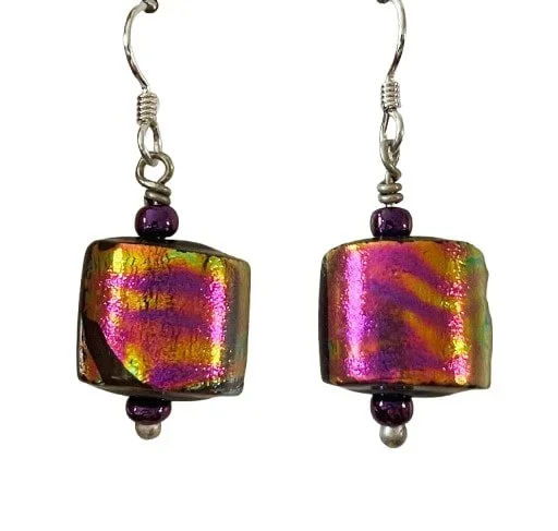 Pink Iridescent 180 Earrings