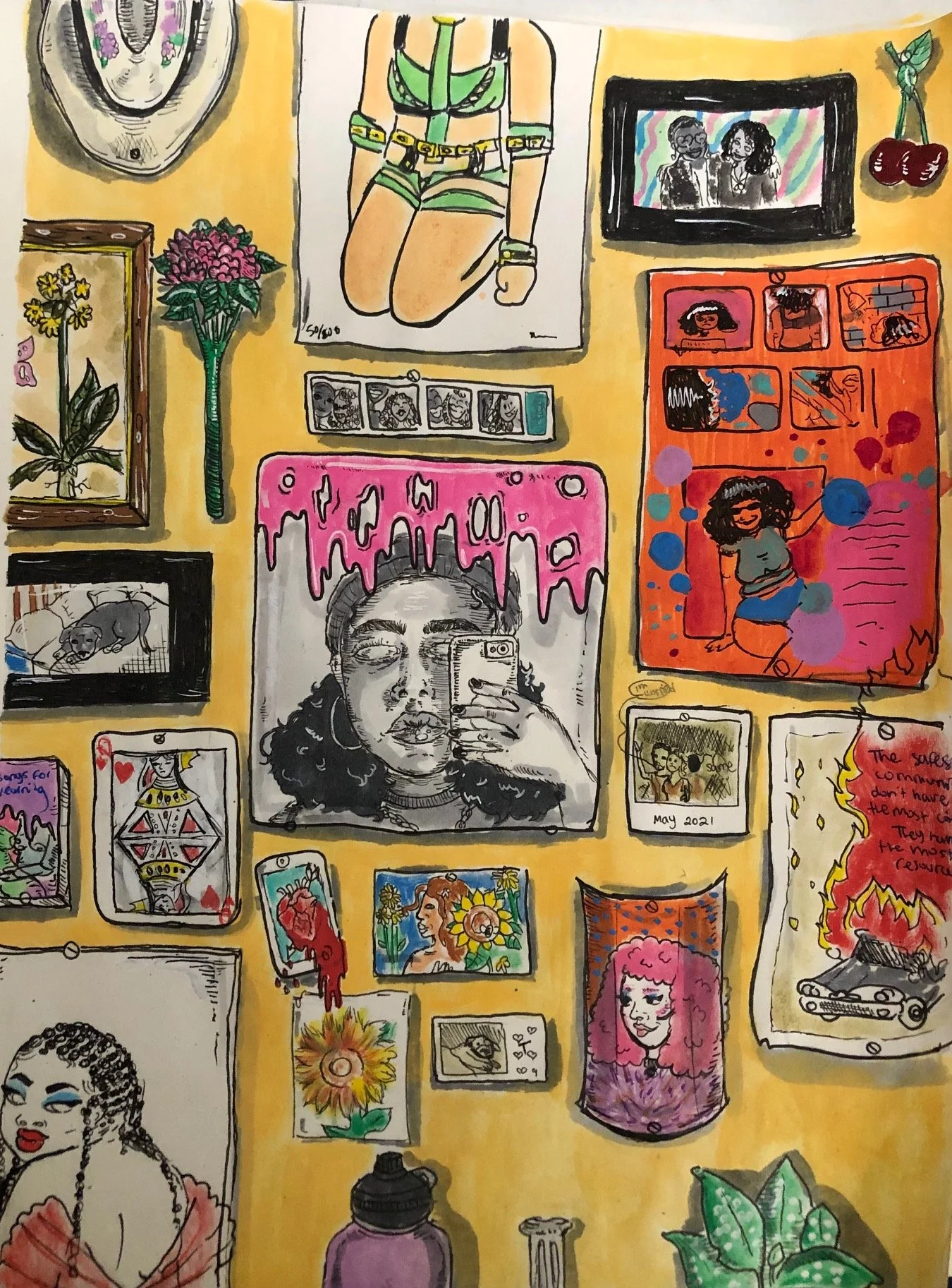Selfie, Posca & Pen