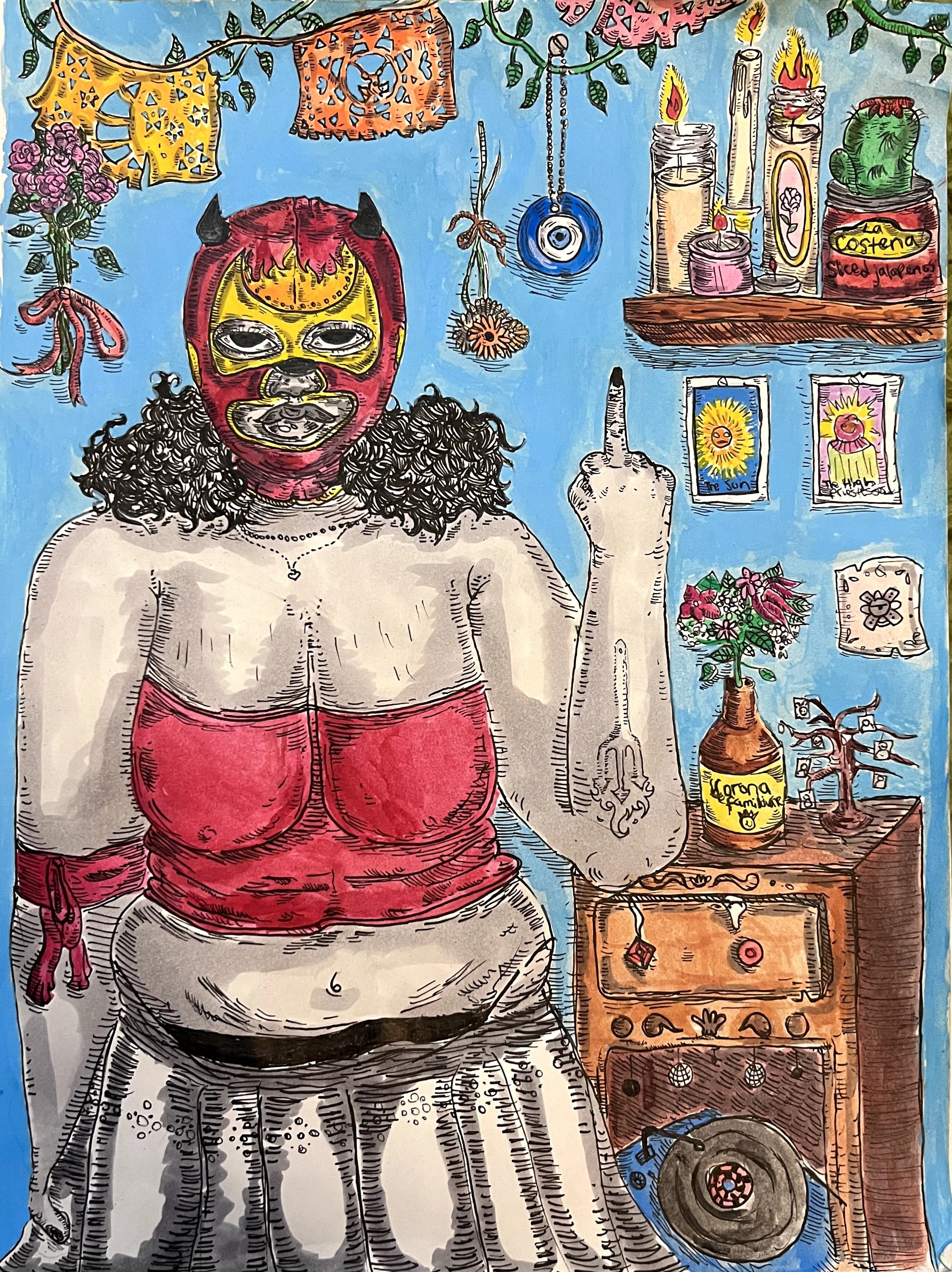 Me Vale, Gouache 