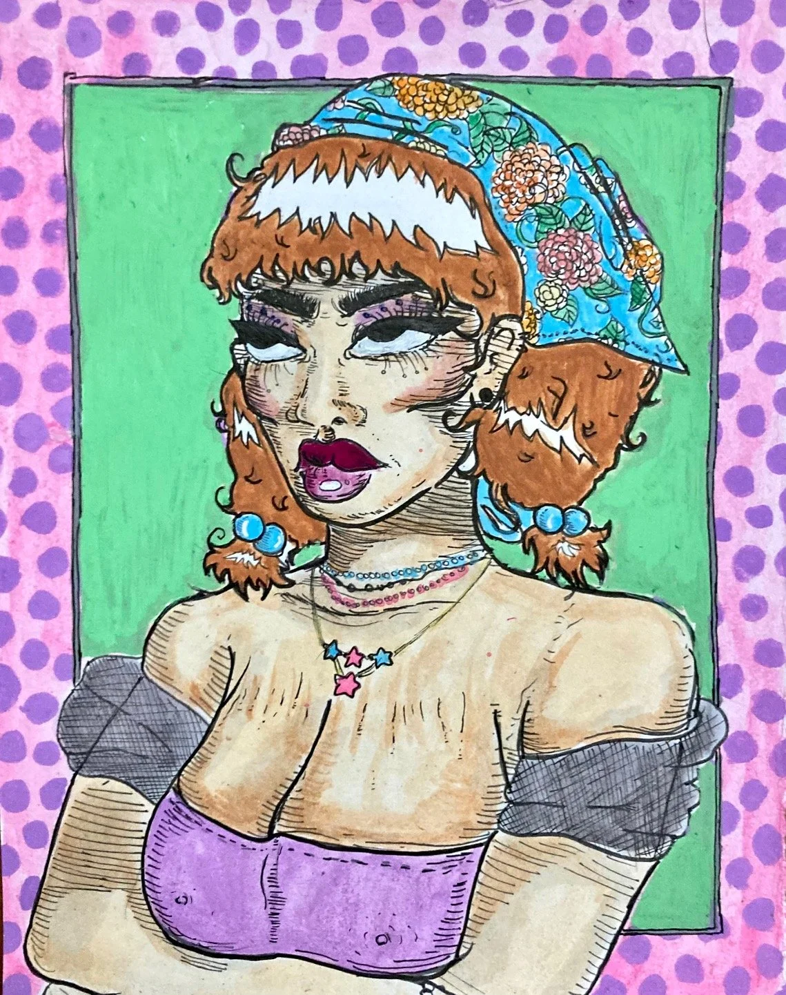Untitled Baddie, Posca & Pen