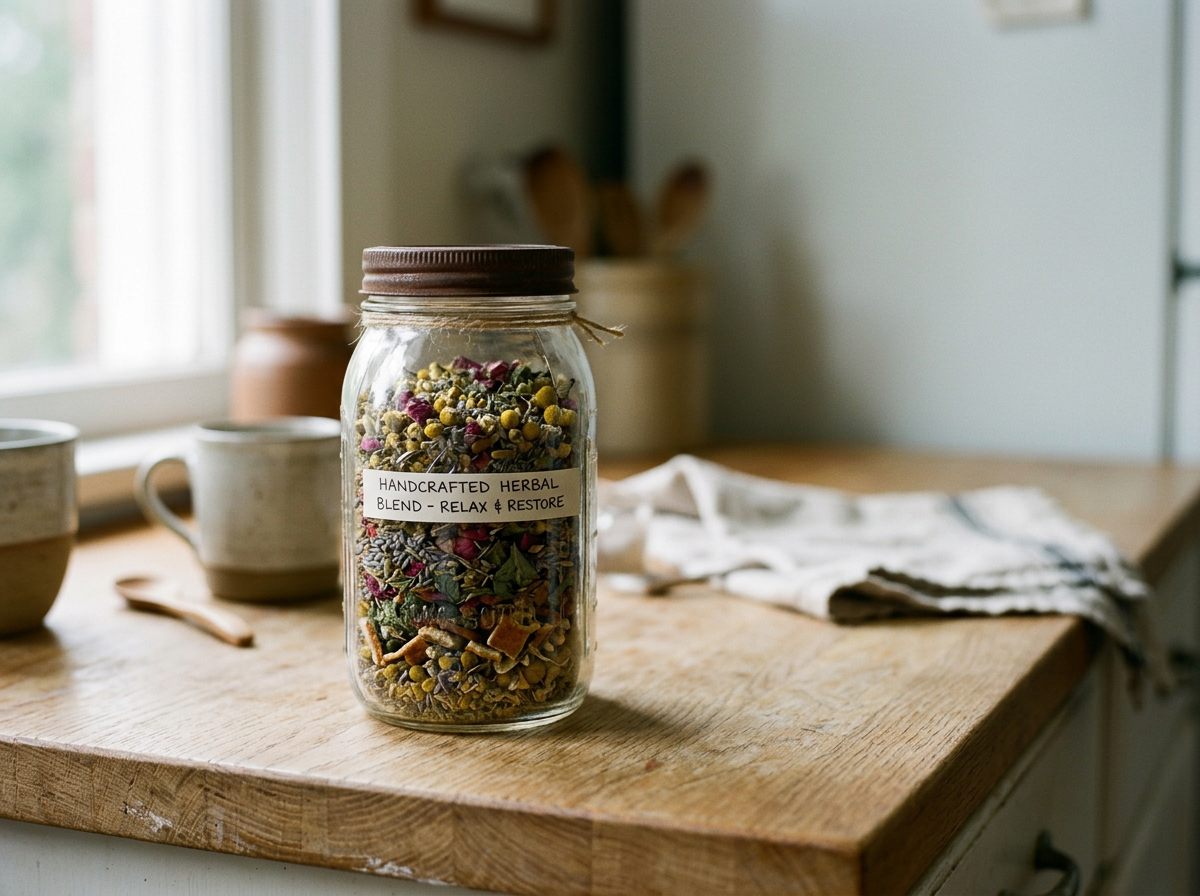 Homemade Tea Blend / Herbal Jar (32oz)