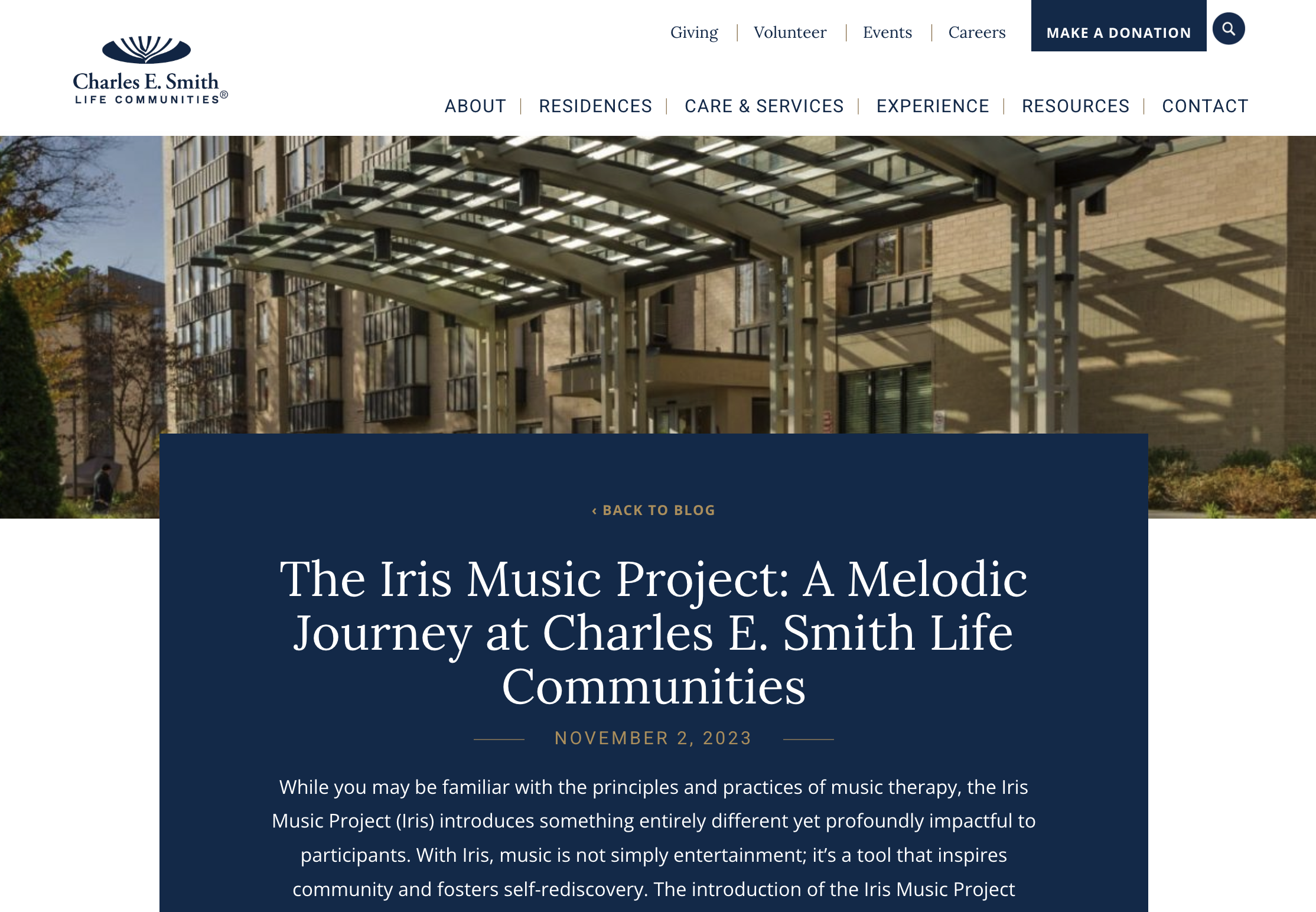 The Iris Music Project: A Melodic Journey at Charles E. Smith Life