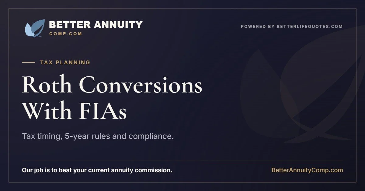 Roth conversions with fixed indexed annuities: tax timing, 5-year rules and compliance