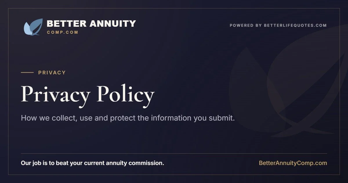 BetterAnnuityComp.com privacy policy: how producer information is collected, used and protected