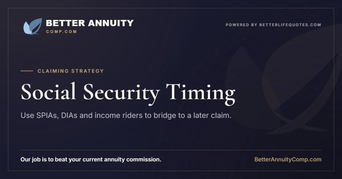 Social Security timing: using SPIAs, DIAs and income riders to bridge to a later claim