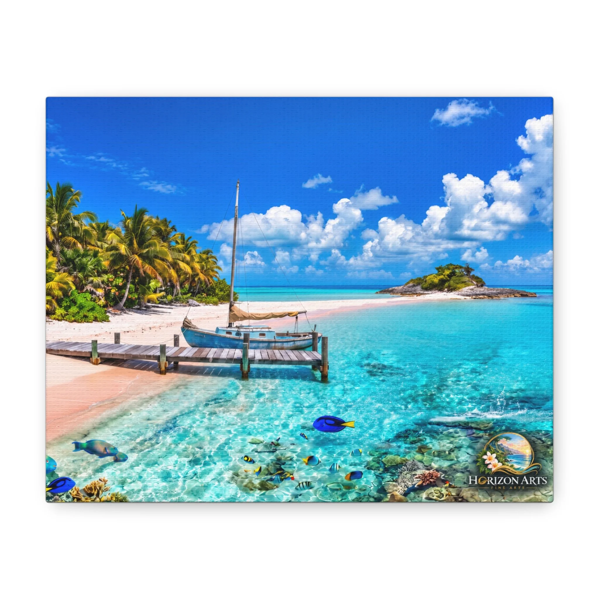Tropical Beach Canvas Wall Art