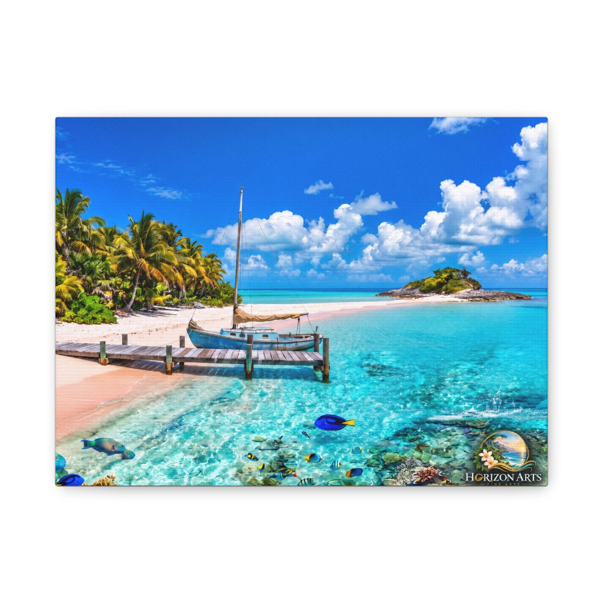 Tropical Beach Canvas Wall Art