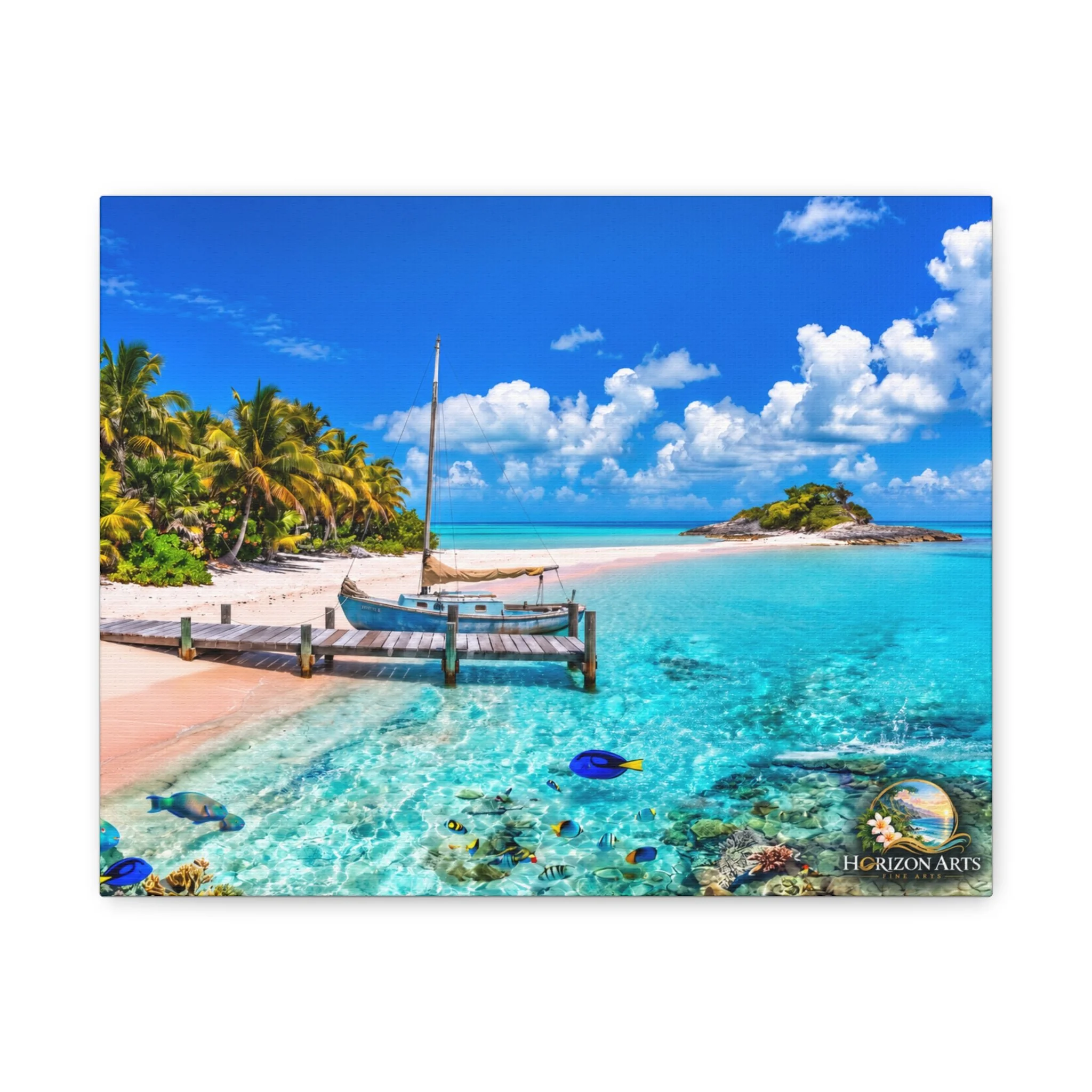 Tropical Beach Canvas Wall Art