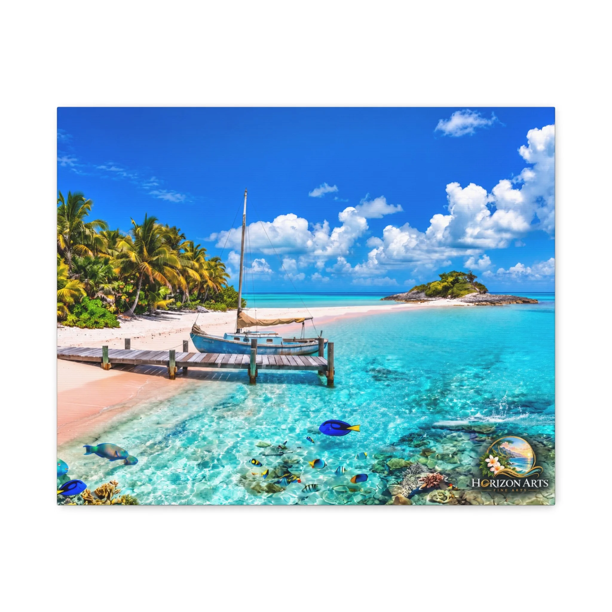 Tropical Beach Canvas Wall Art