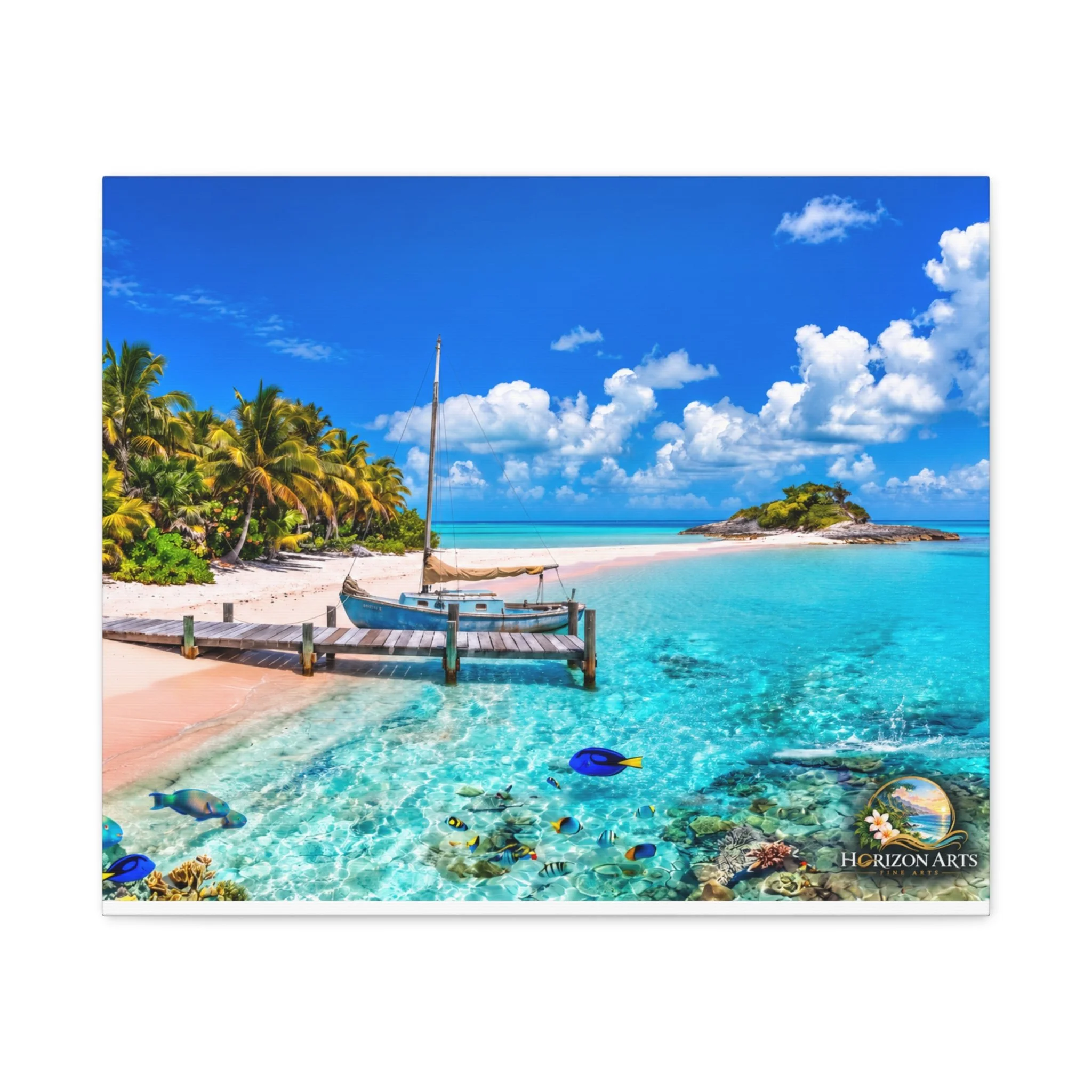Tropical Beach Canvas Wall Art