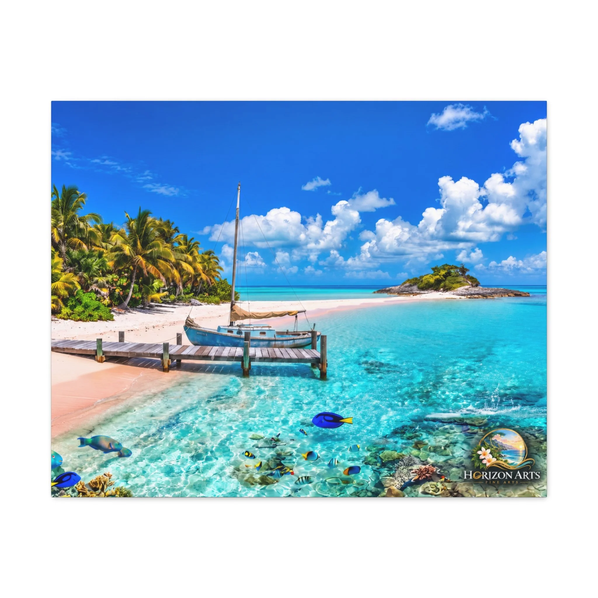 Tropical Beach Canvas Wall Art