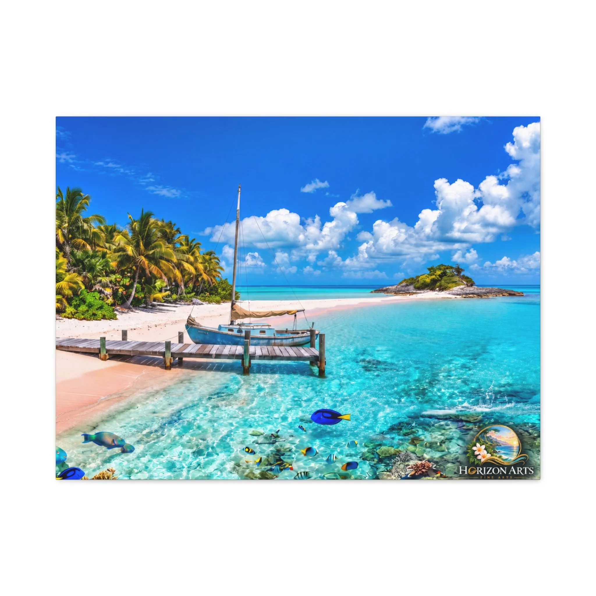 Tropical Beach Canvas Wall Art