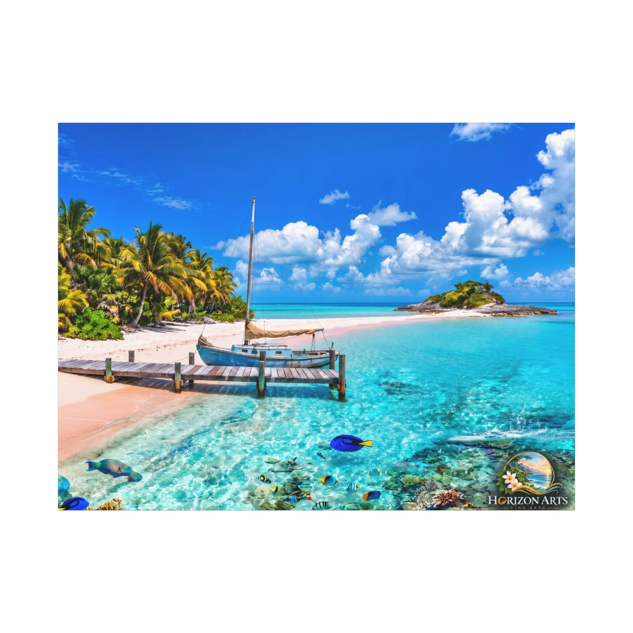 Tropical Beach Canvas Wall Art