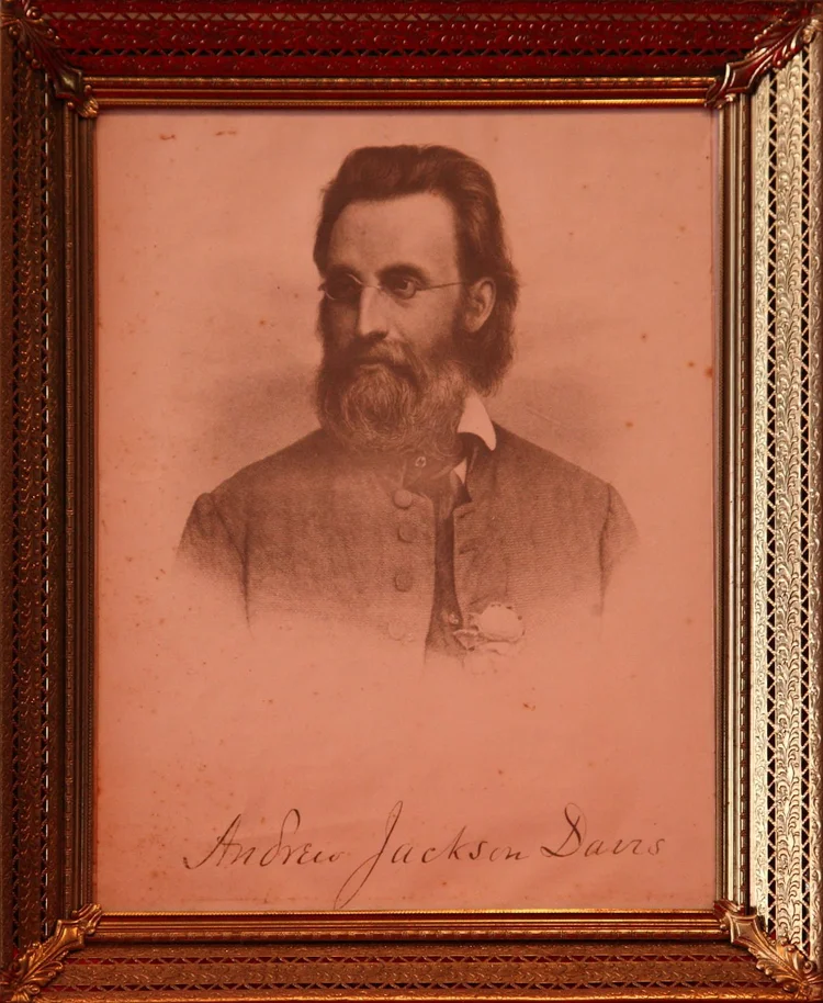 Nineteenth-century portrait of Andrew Jackson Davis, known as the Poughkeepsie Seer.