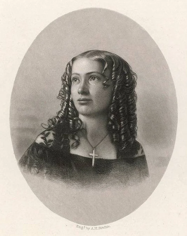 Nineteenth-century portrait of the trance lecturer Cora L. V. Richmond.
