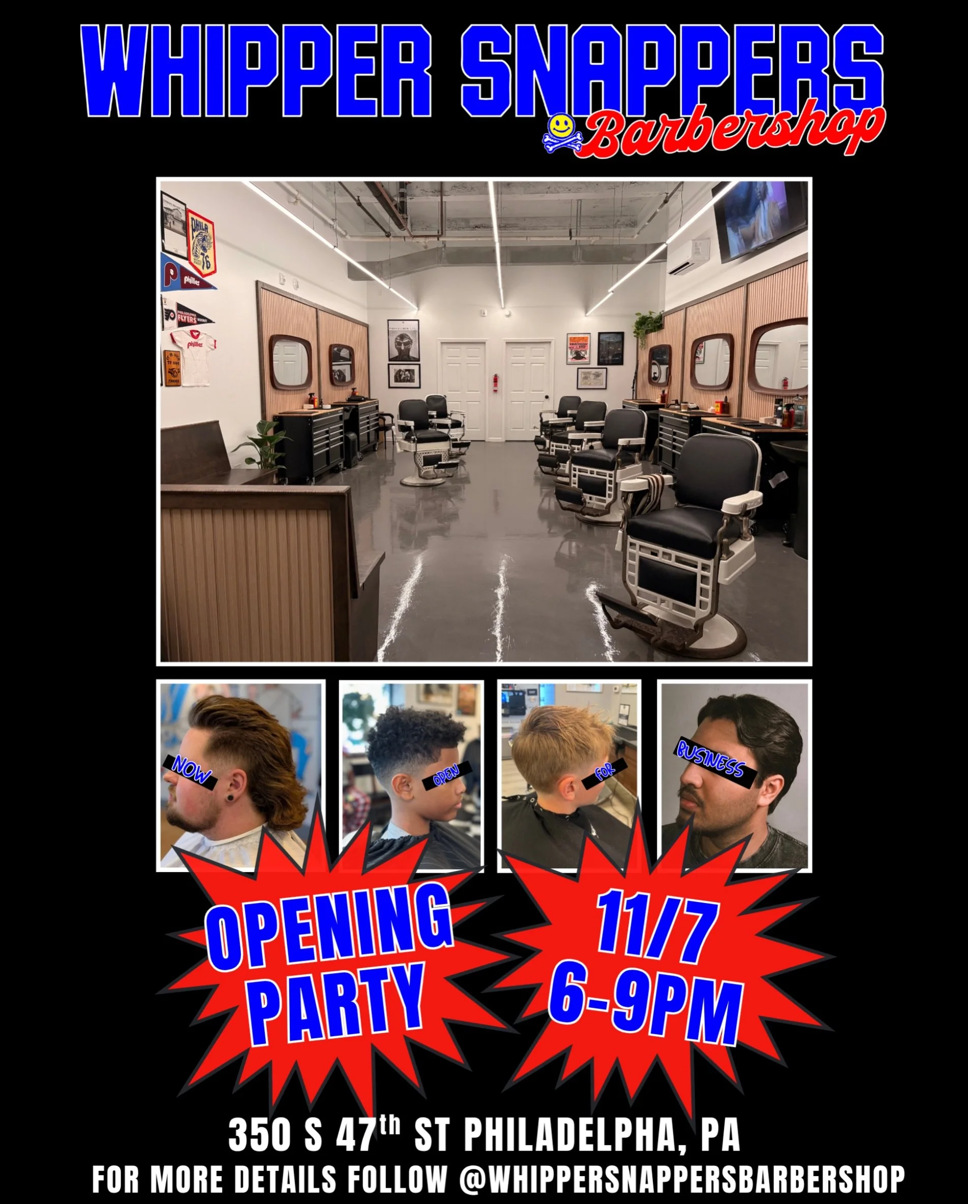 💥GRAND OPENING PARTY!!!💥
&bull;
NOVEMBER 7th, 2026!!! 🗓️
&bull;
BEER! WINE!! VENDORS!!! 🍻🍷🧾
&bull;
More details soon but mark your calendars and come break in the space with us. Stoked to hang!!!
&bull;
#WestPhillyBarber #WestPhillyBarbershop