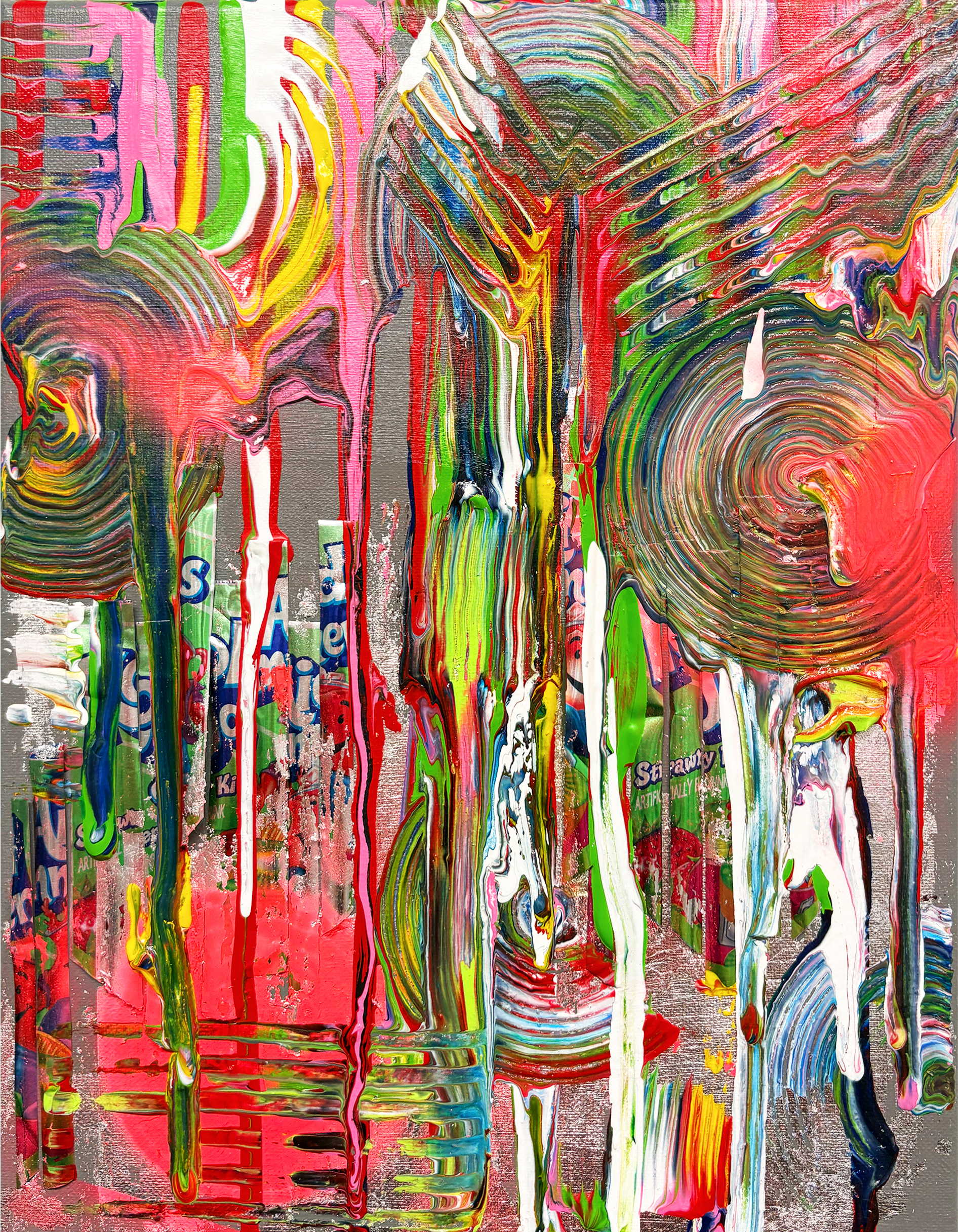 One man's trash,
11x14"
acrylic on canvas, mixed media
