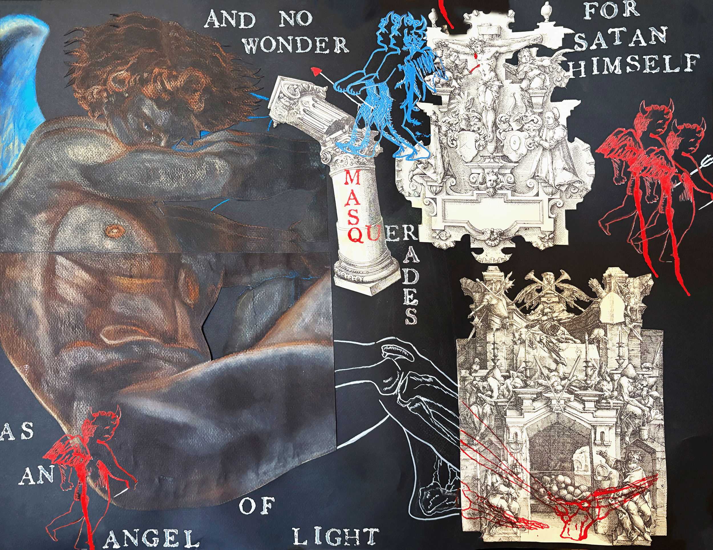 Lucifer
18x24"
mixed media