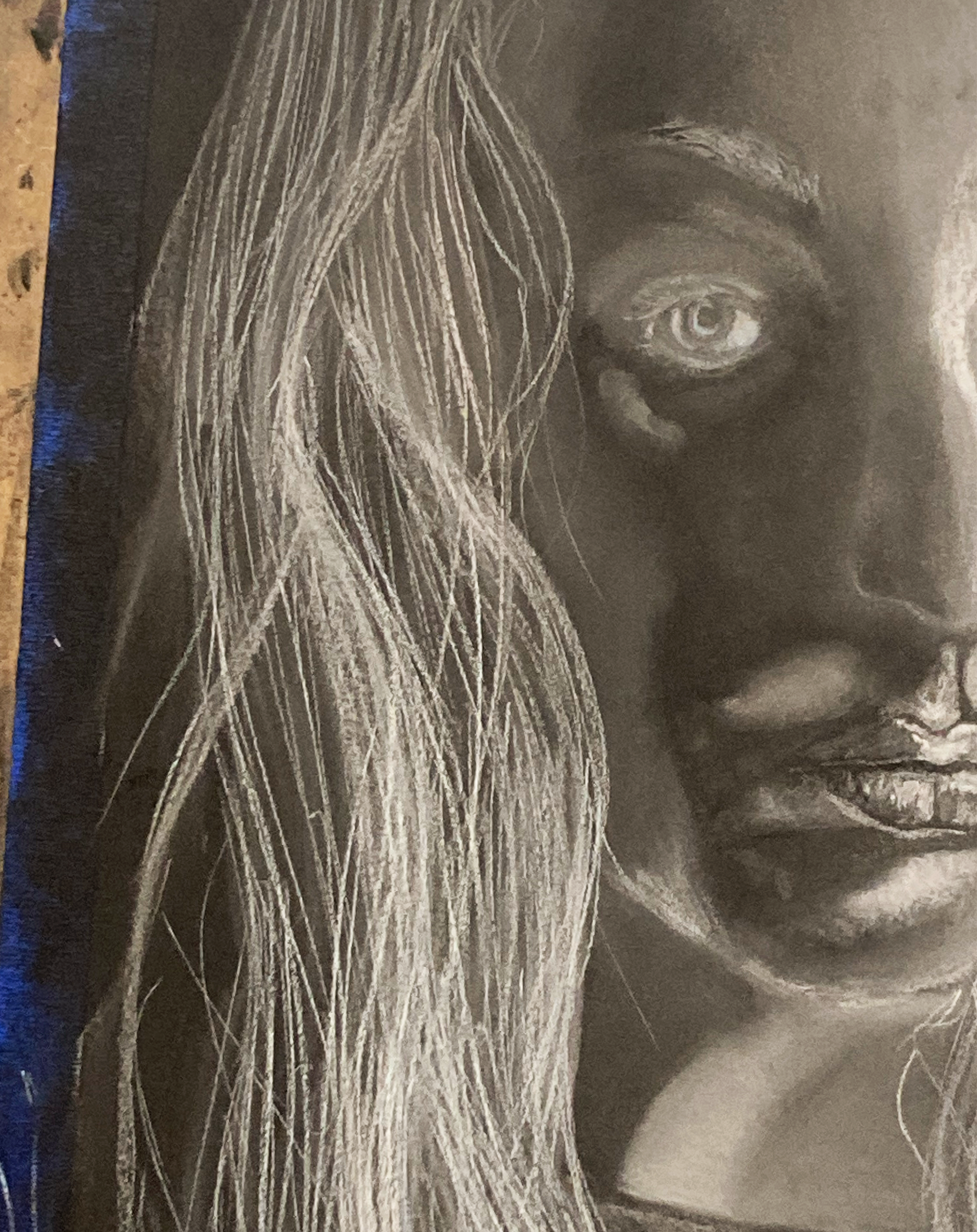 self portrait,
18x24"
charcoal on paper