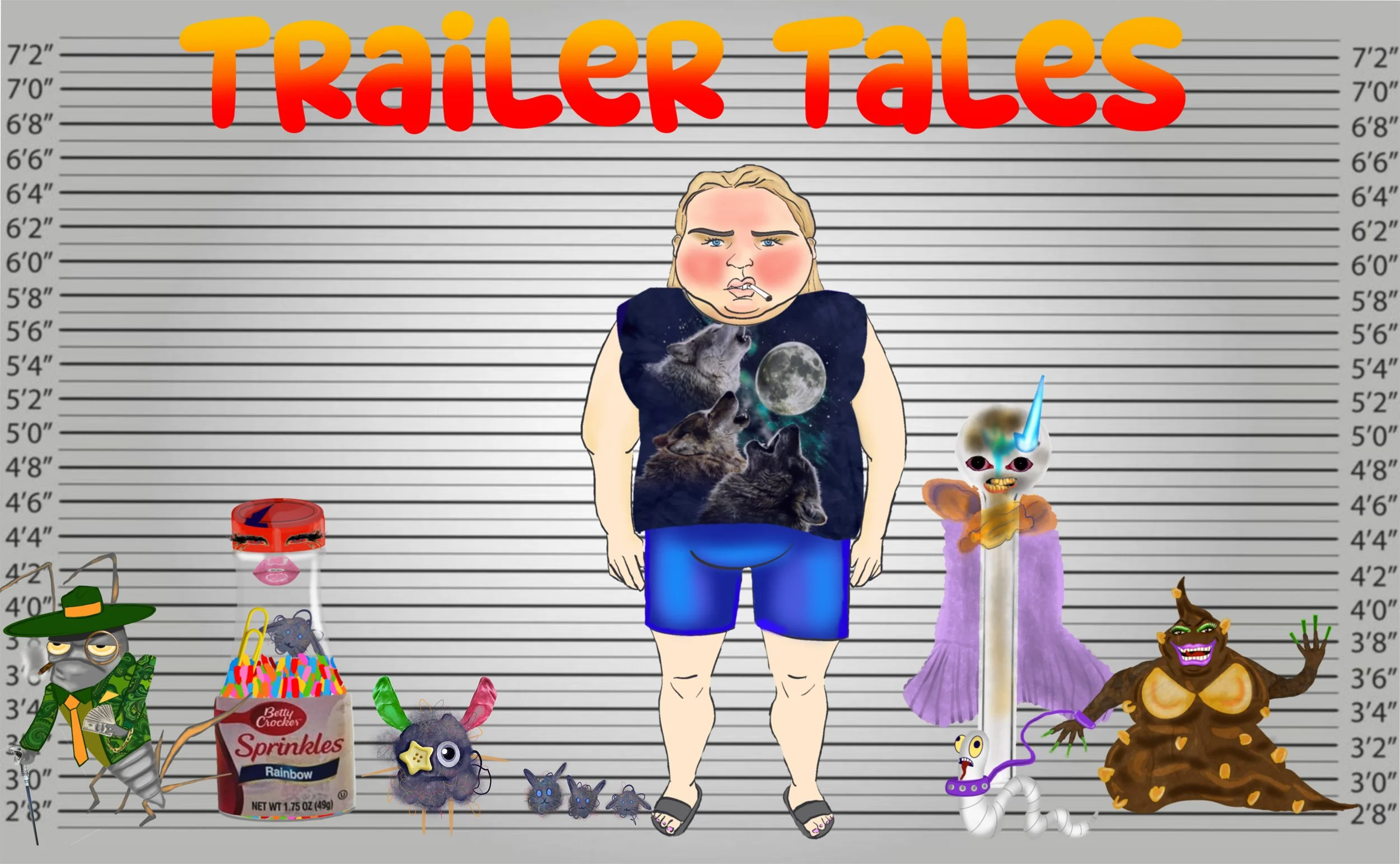 Trailer tales, Original Character Layout, Procreate