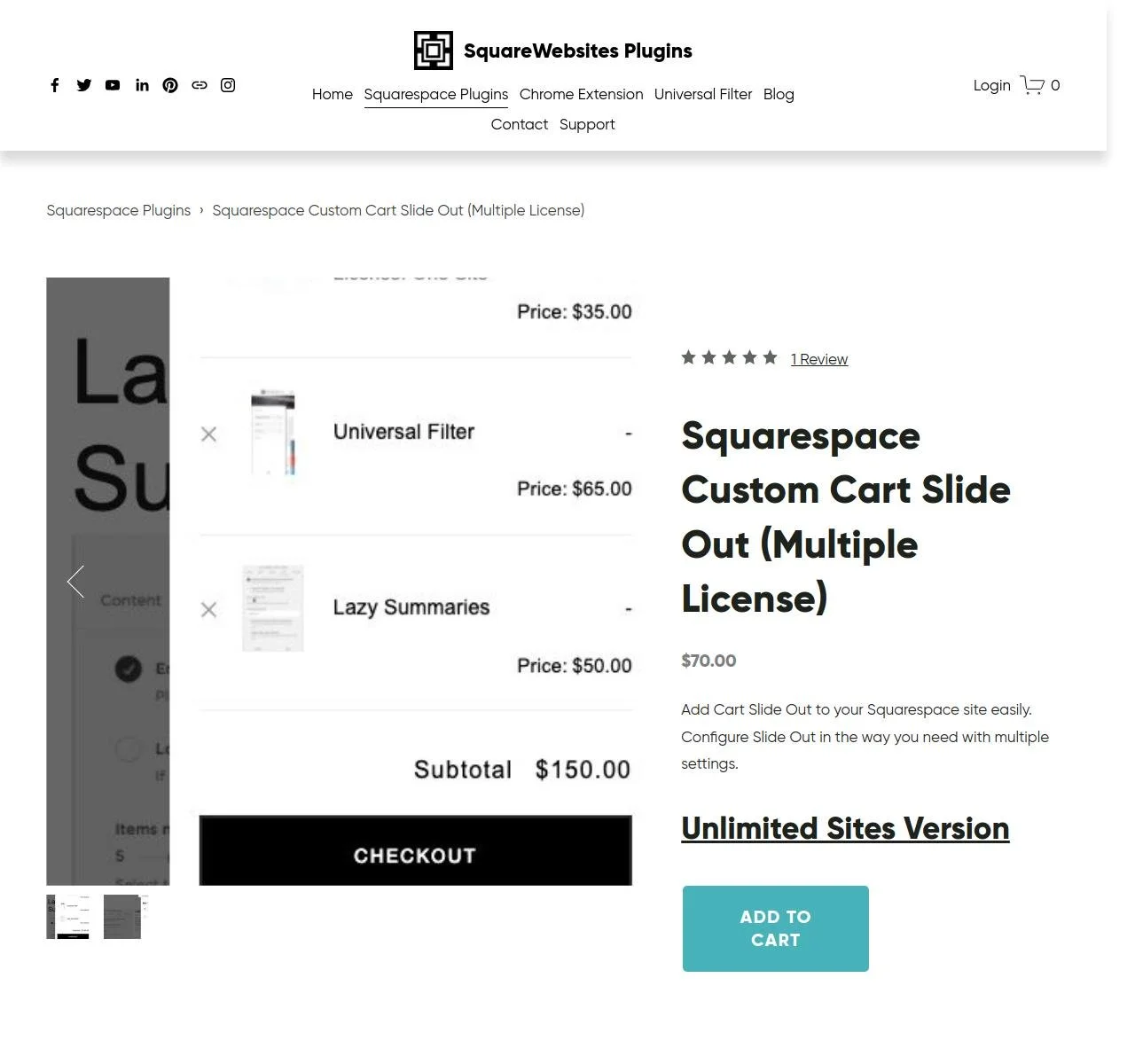 Squarespace Custom Cart Slide Out - SquareWebsite
