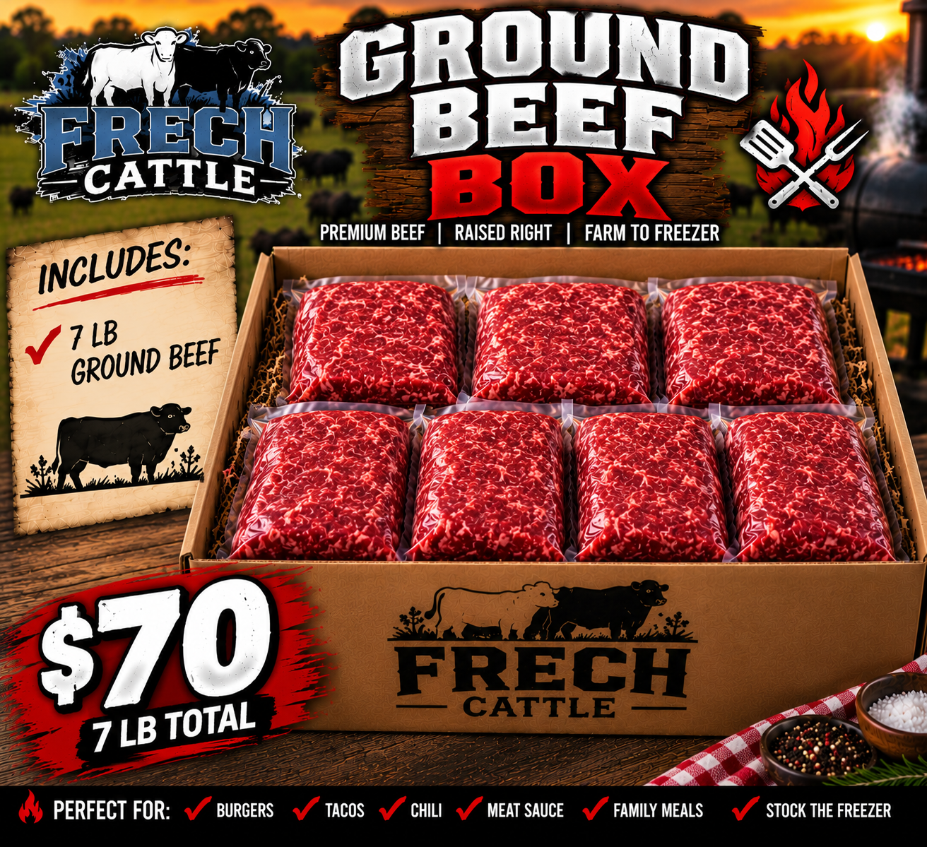 Ground beef box