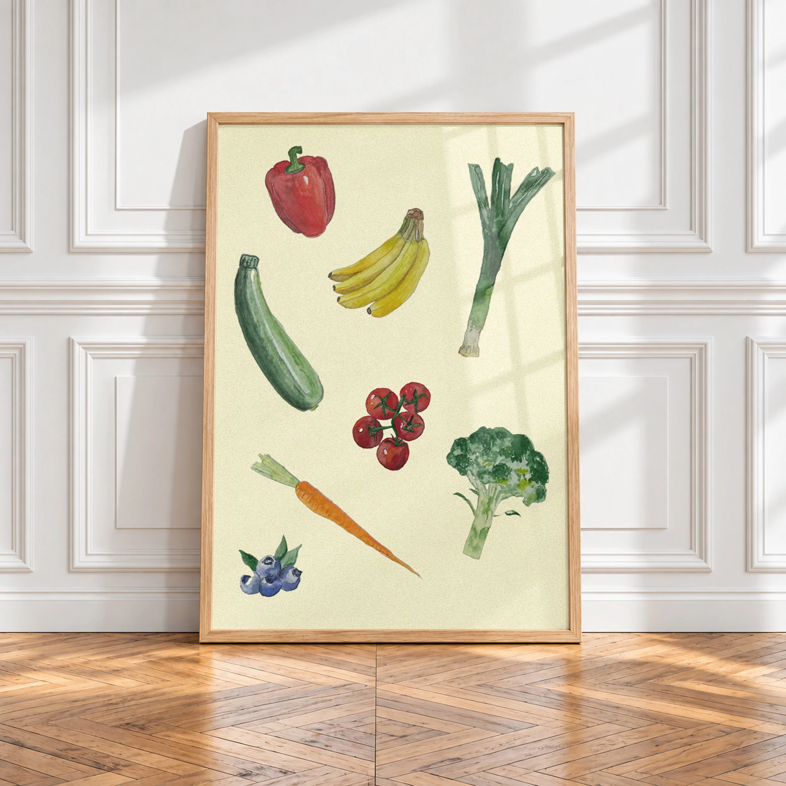 fruit & vegetable series - watercolour
