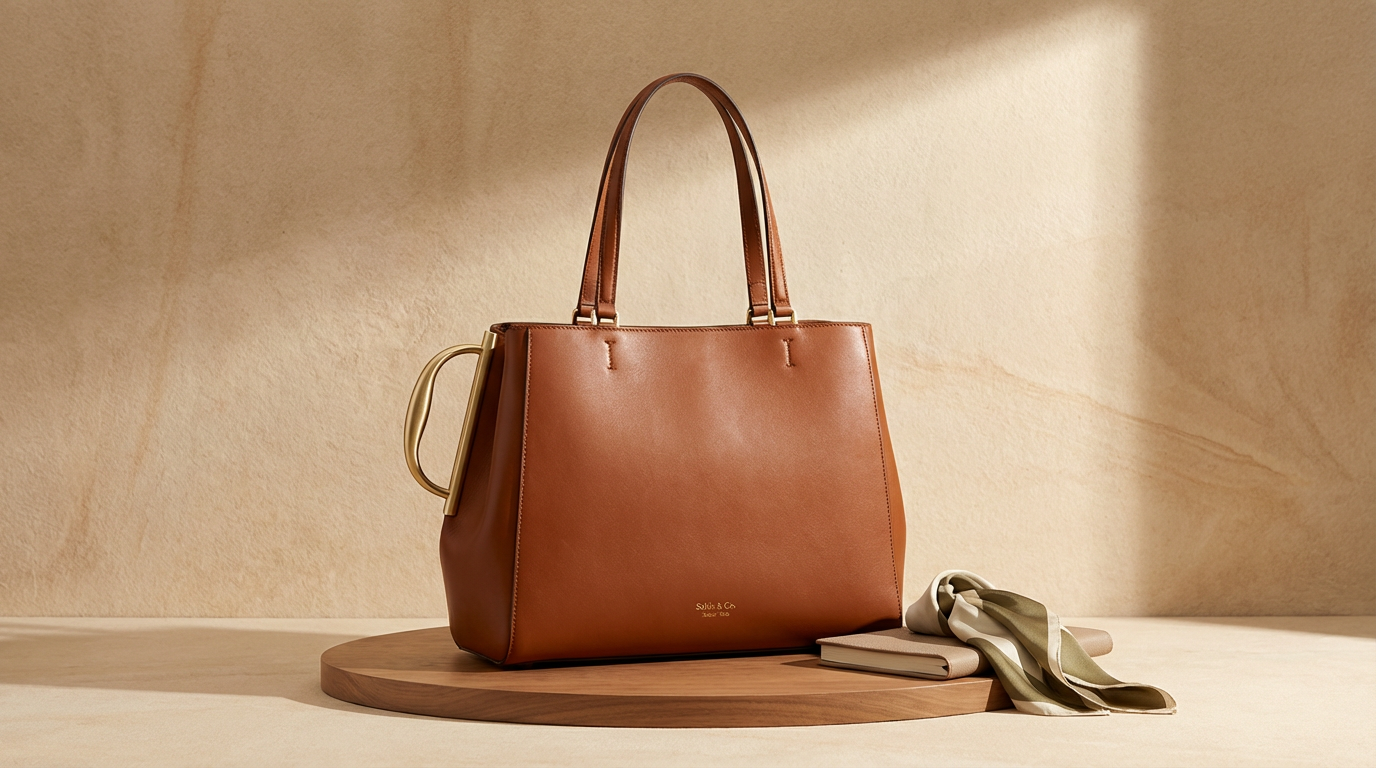 Structured Leather Handbag